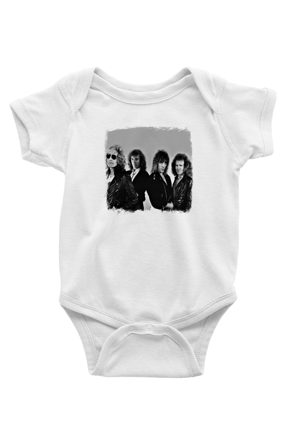 Foghat Baskılı Unisex Beyaz Bebek Body - Zıbın