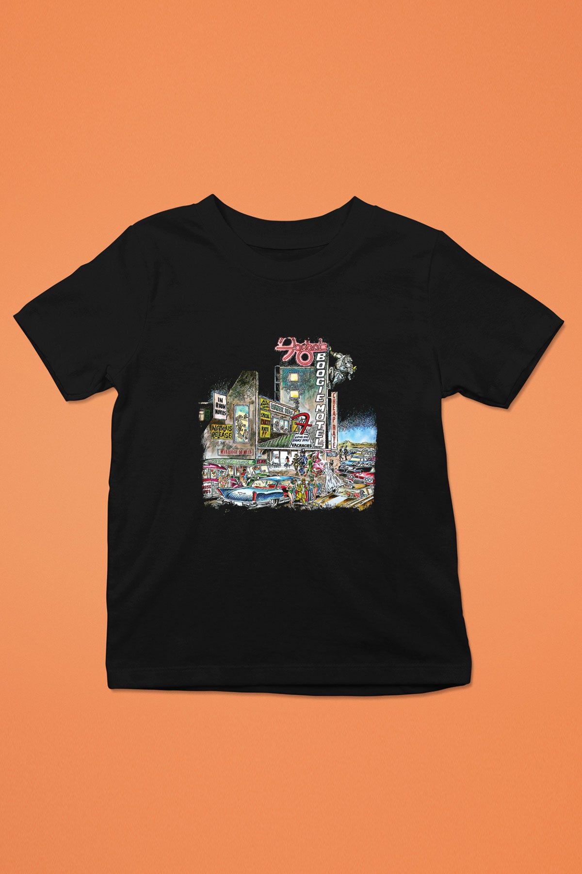 Foghat Baskılı Unisex Siyah Çocuk Tişört