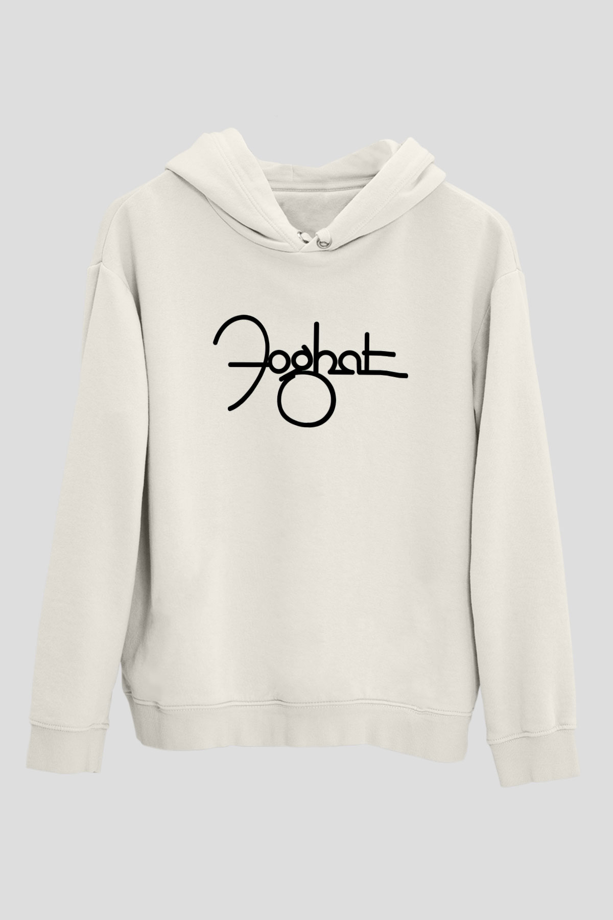 Foghat Beyaz Unisex Kapüşonlu Sweatshirt