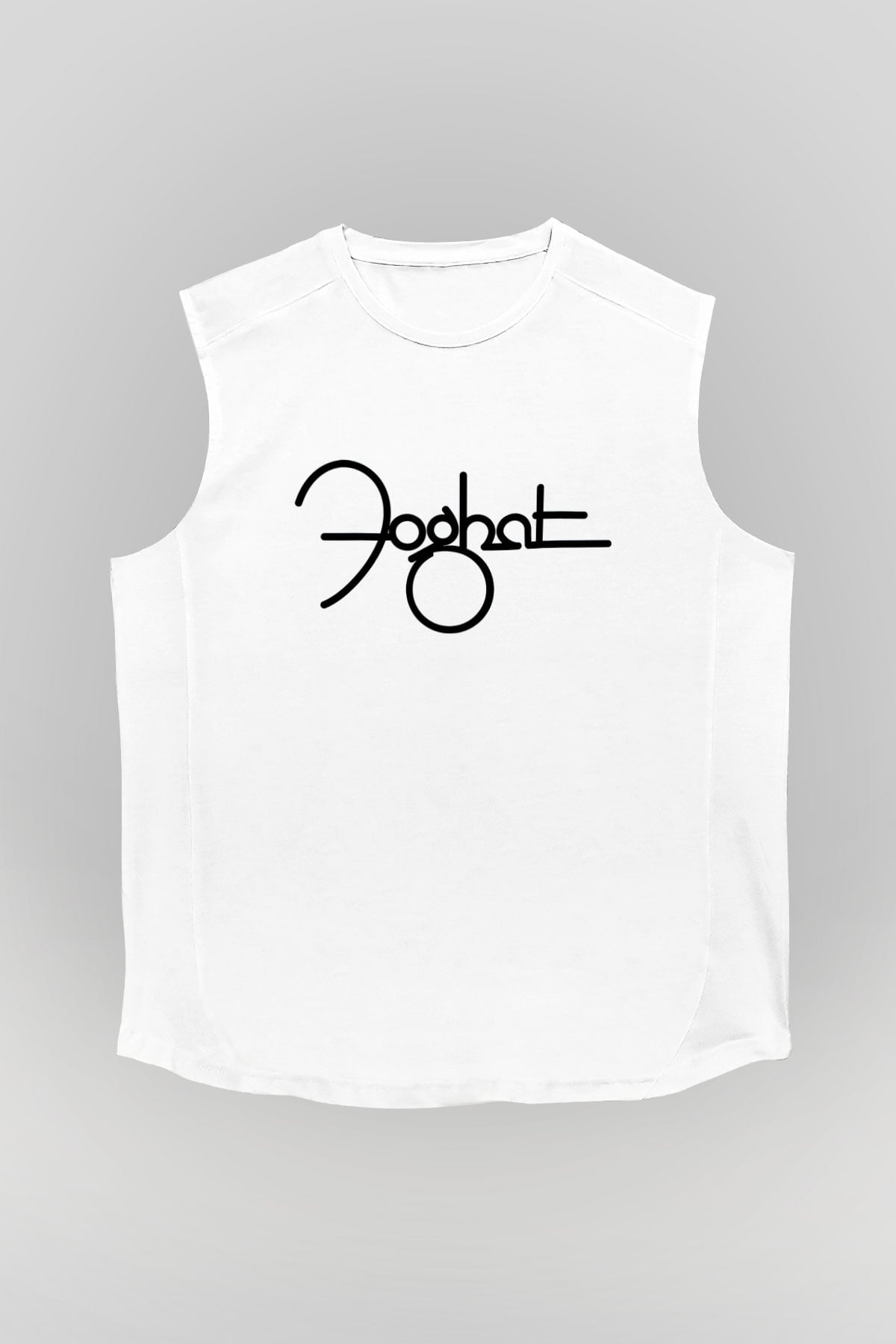 Foghat Beyaz Unisex Kolsuz Tişört