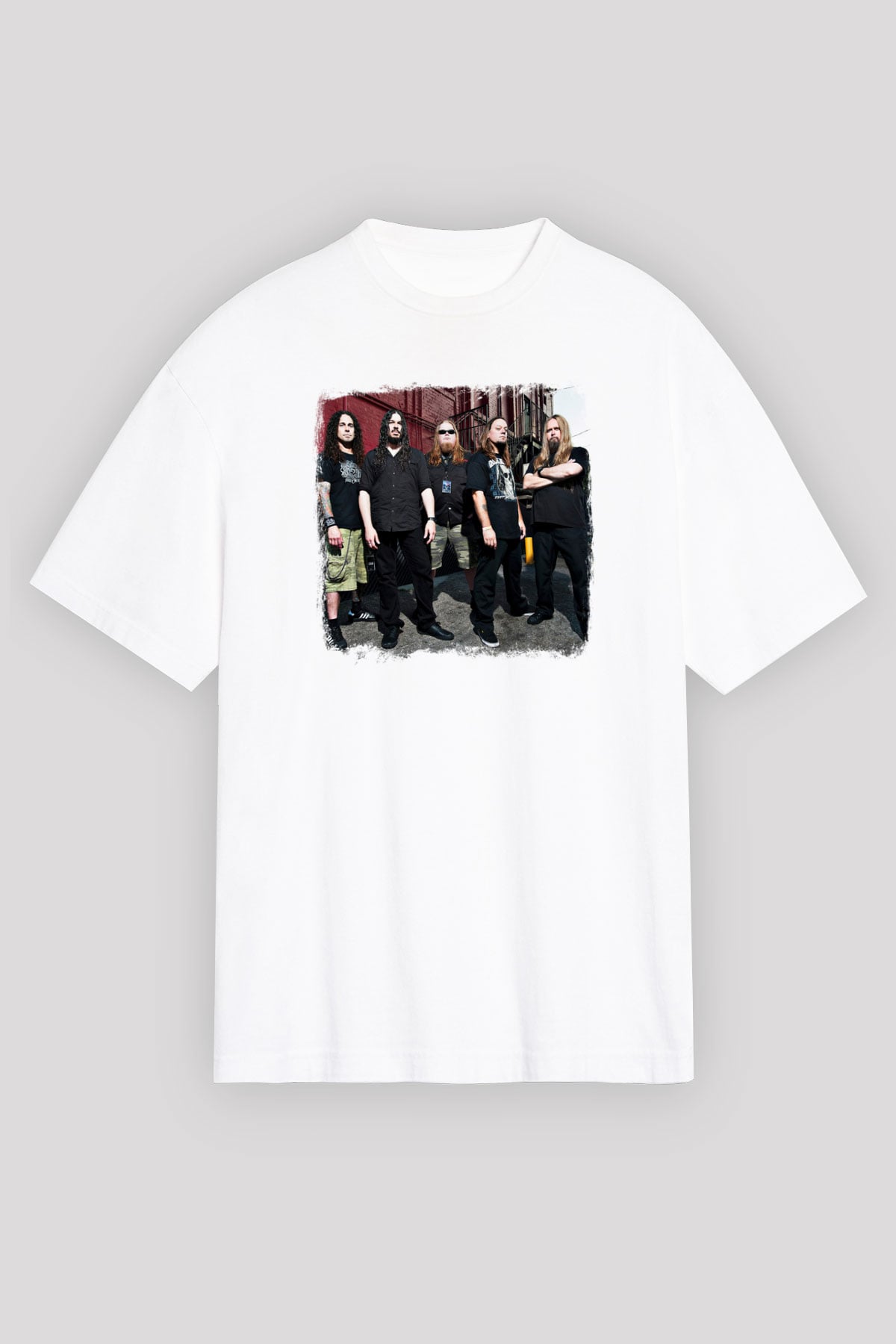 Forbidden Baskılı Unisex Beyaz Oversize Tişört