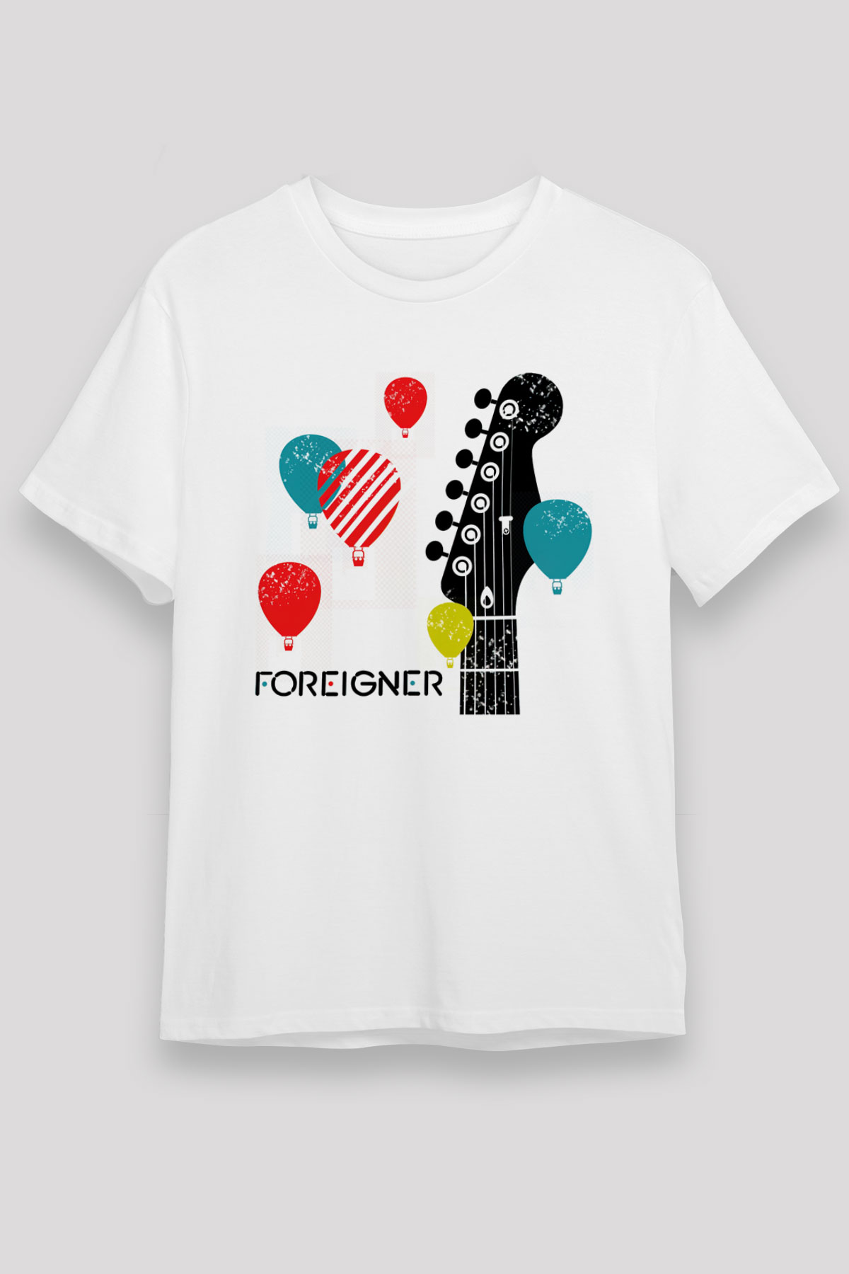 Foreigner Beyaz Unisex Tişört T-Shirt - TişörtFabrikası
