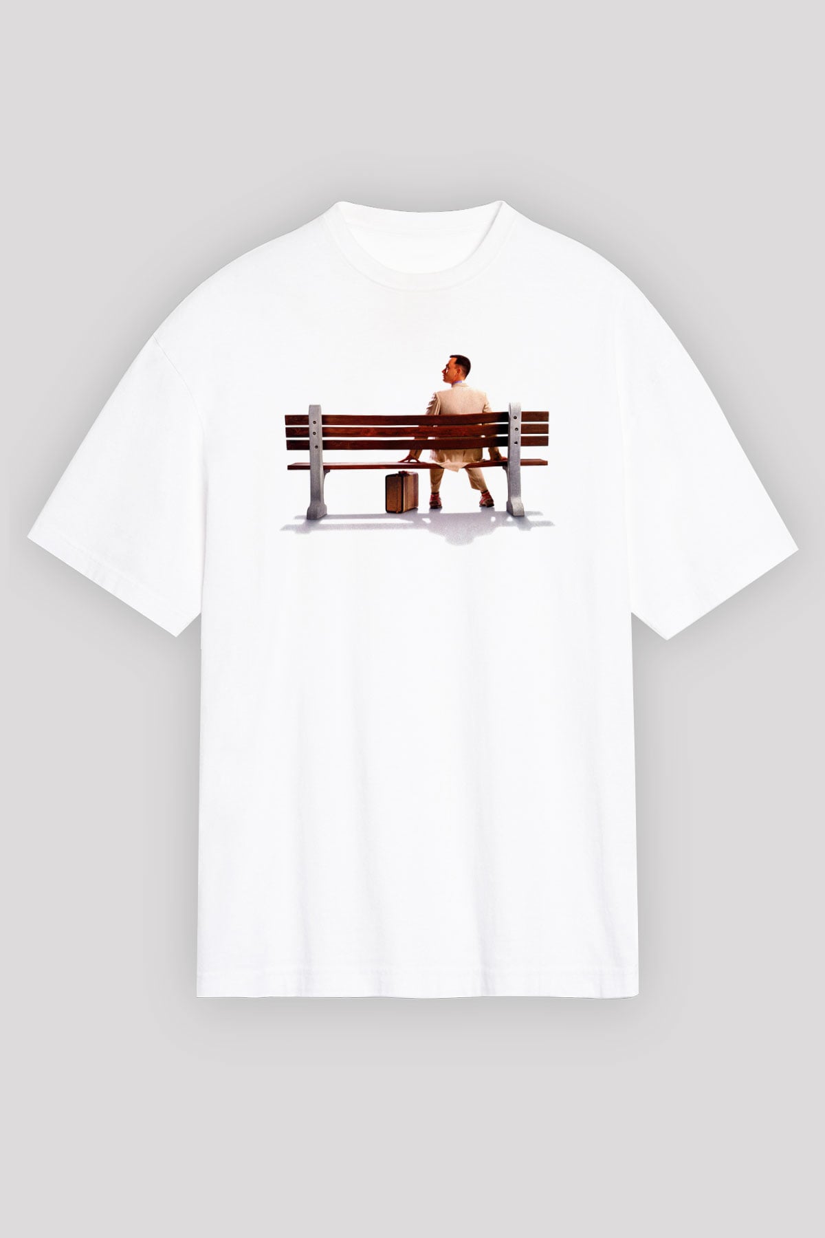 Forrest Gump Beyaz Unisex Oversize Tişört