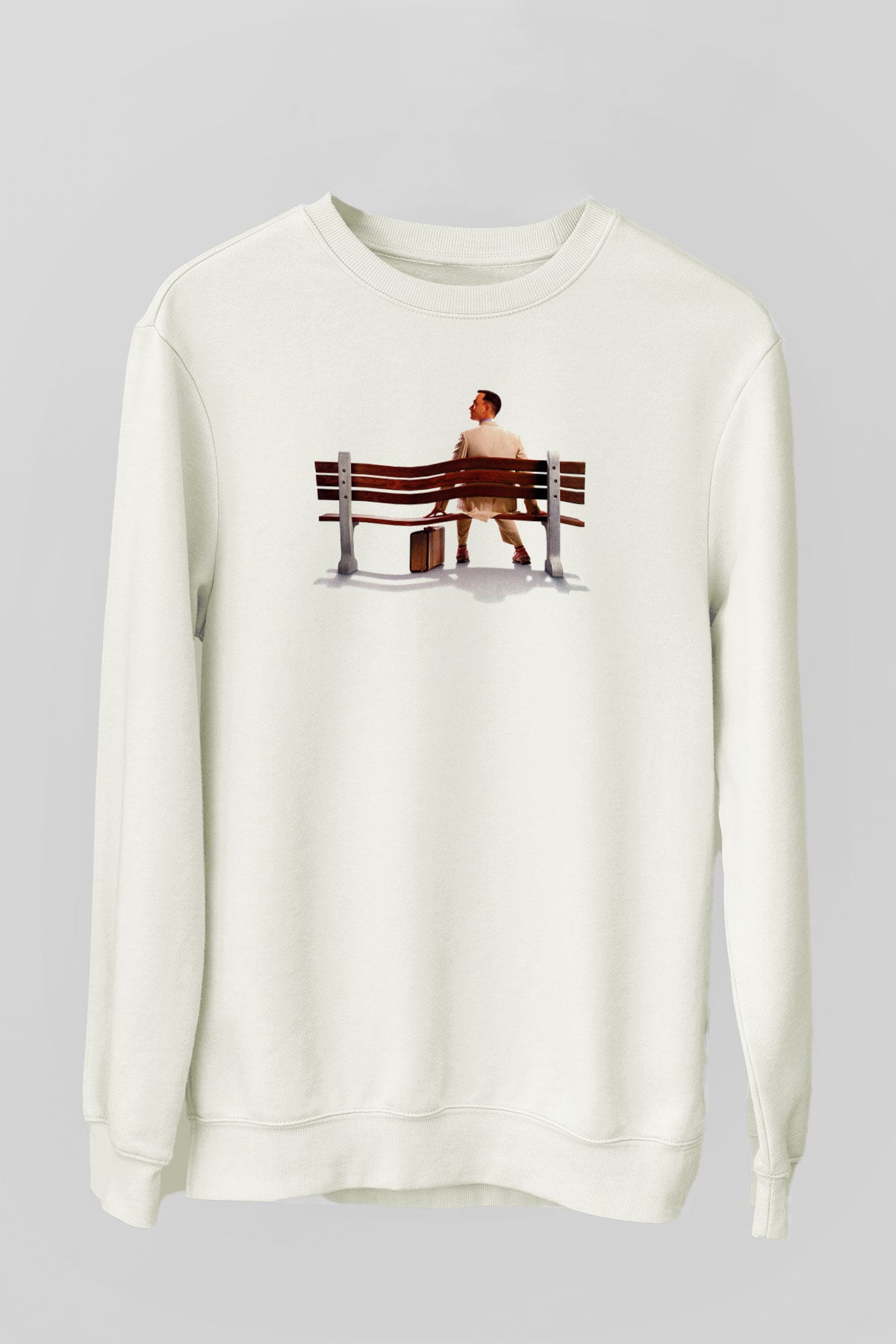 Forrest Gump Beyaz Unisex Sweatshirt