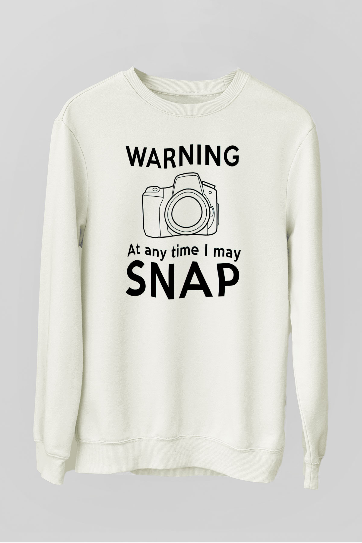 Fotoğrafçı Beyaz Unisex Sweatshirt