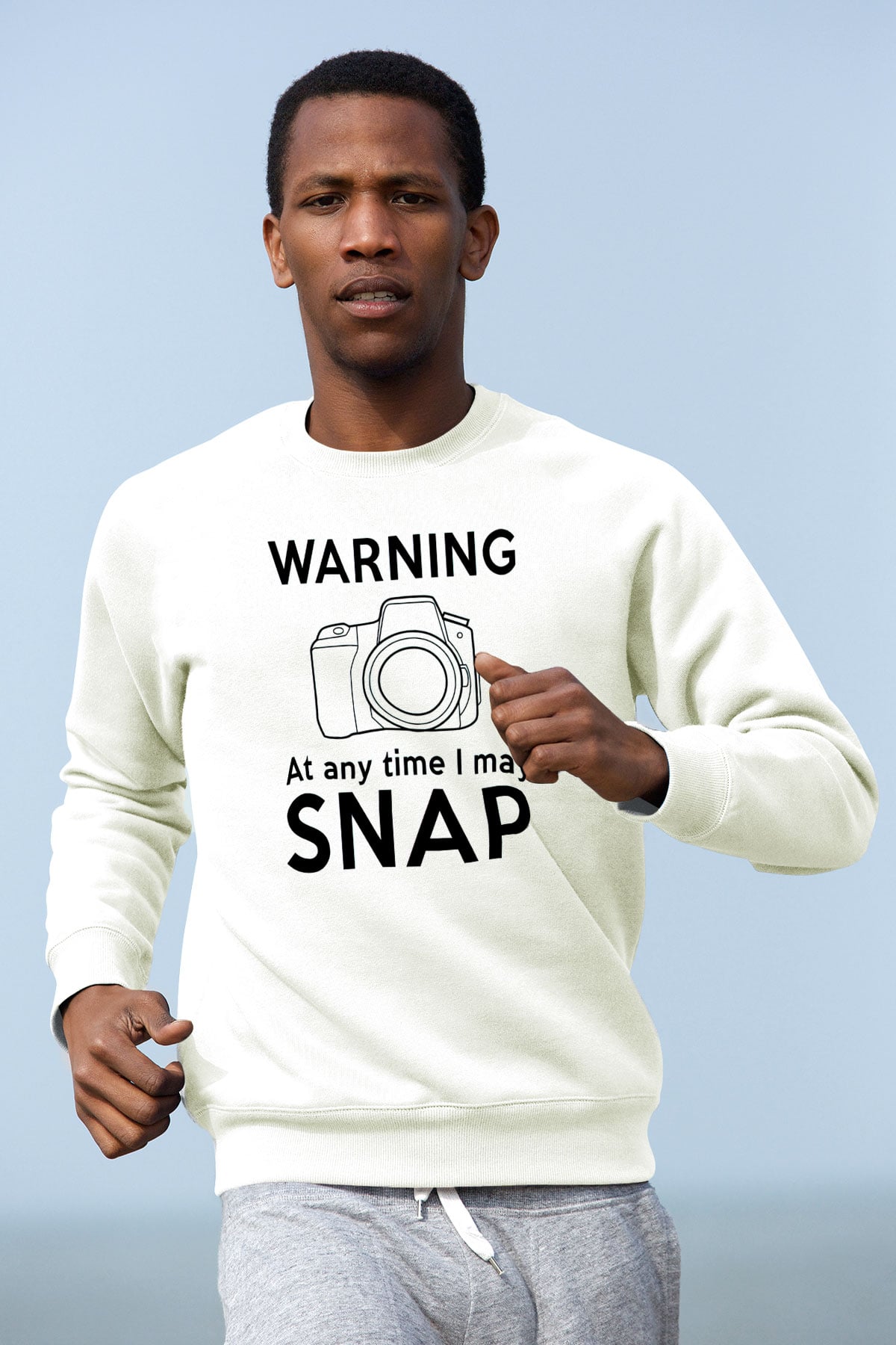 Fotoğrafçı Beyaz Unisex Sweatshirt