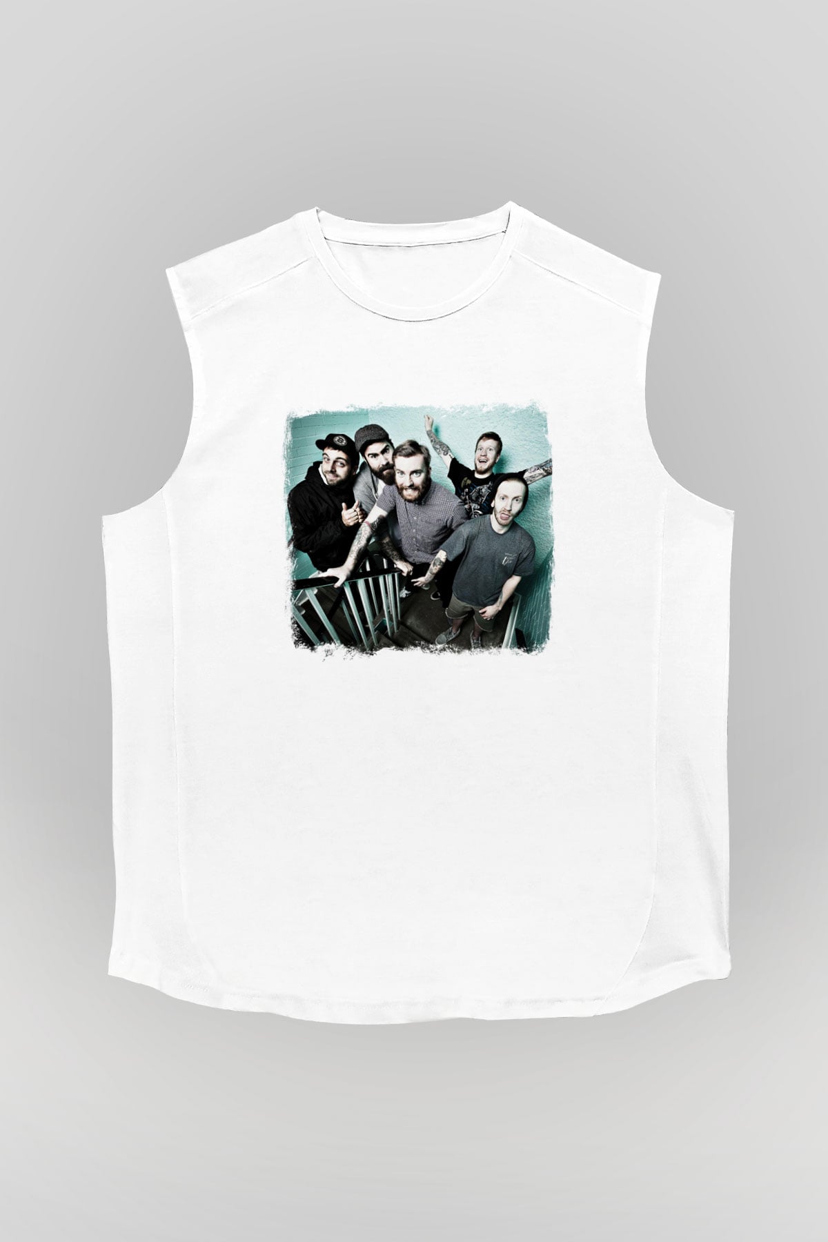 Four Year Strong Baskılı Unisex Beyaz Kolsuz Tişört