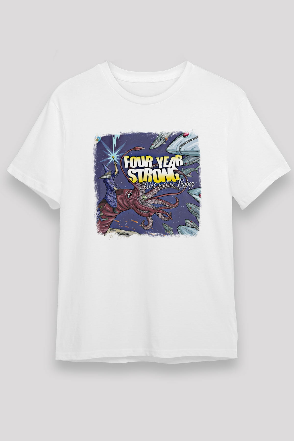 Four Year Strong Baskılı Unisex Beyaz Tişört