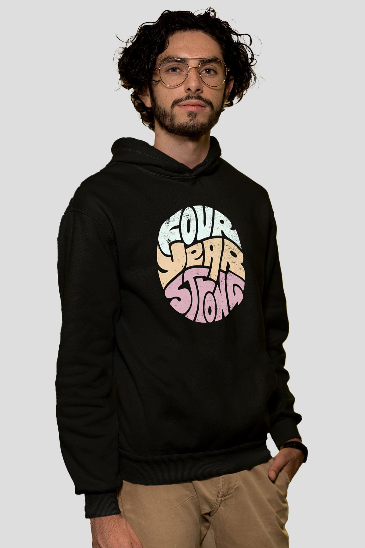 Four Year Strong Siyah Unisex Kapüşonlu Sweatshirt