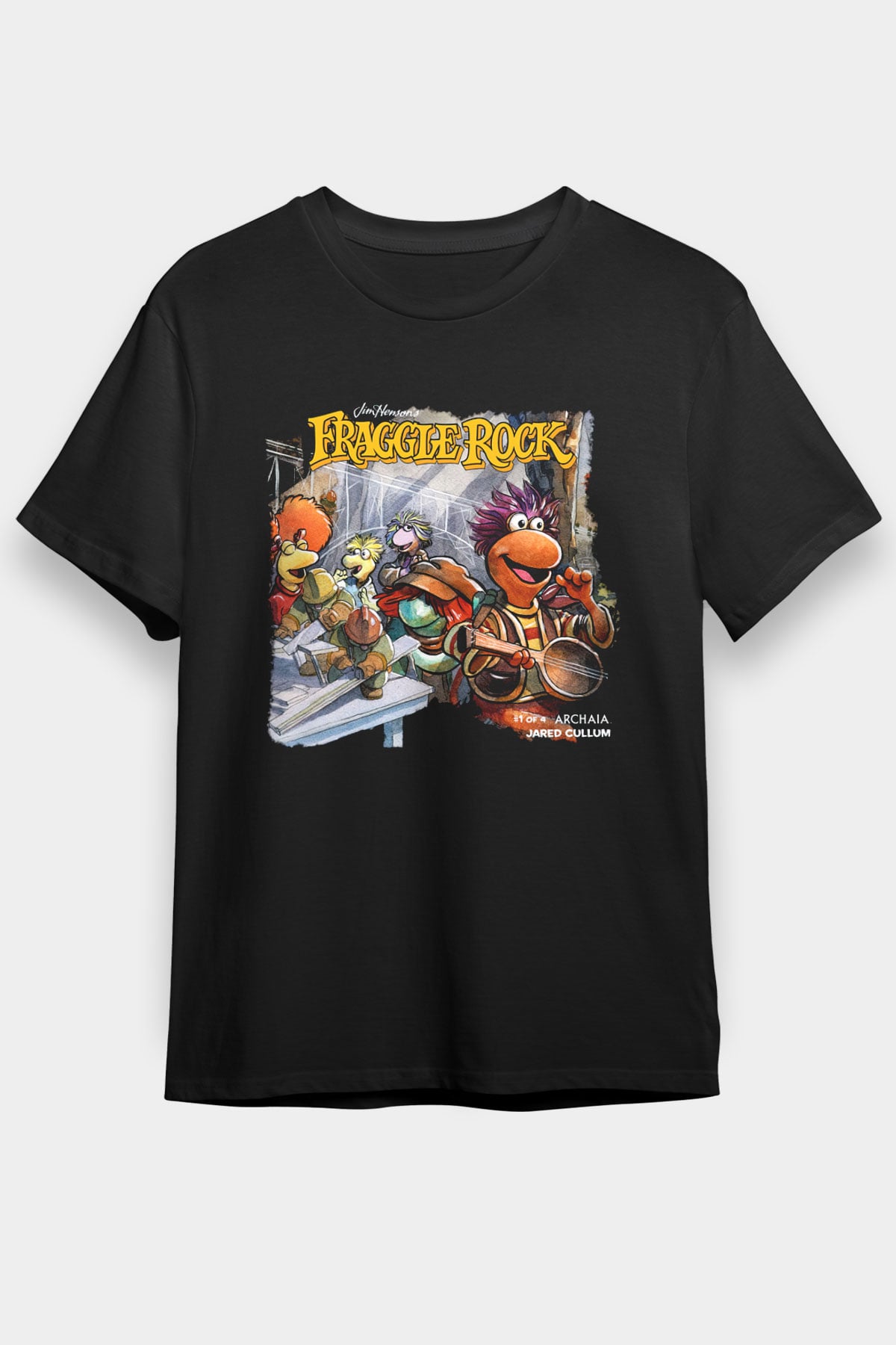 Fraggle Rock Siyah Unisex Tişört