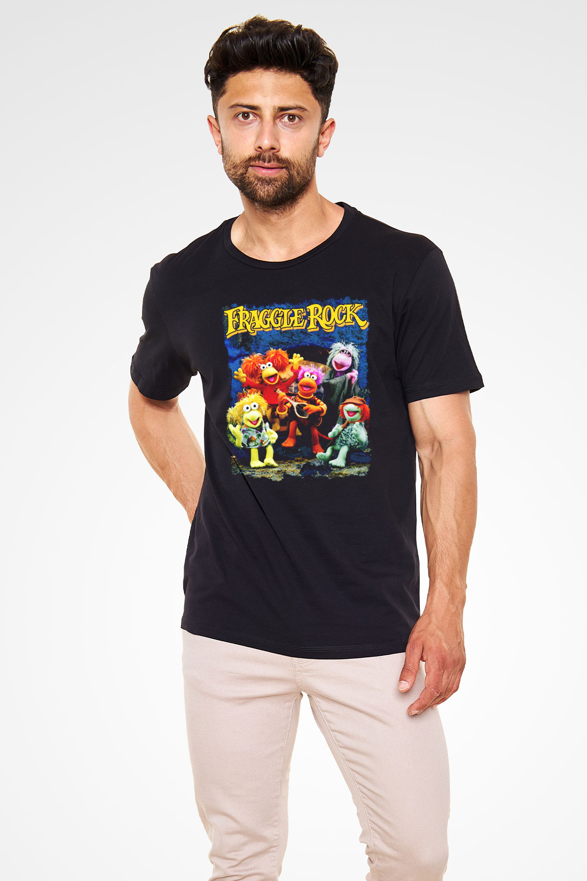 Fraggle Rock Siyah Unisex Tişört