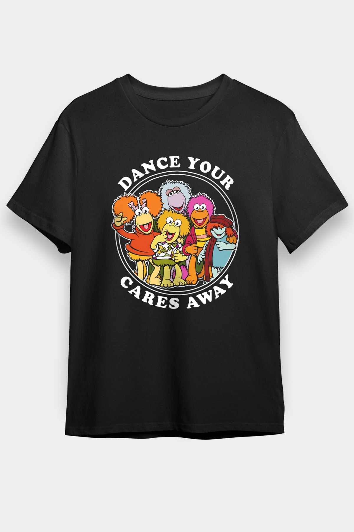 Fraggle Rock Siyah Unisex Tişört