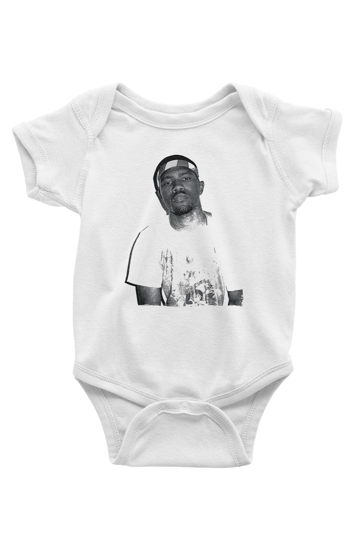 Frank Ocean Baskılı Beyaz Unisex Bebek Body - Zıbın