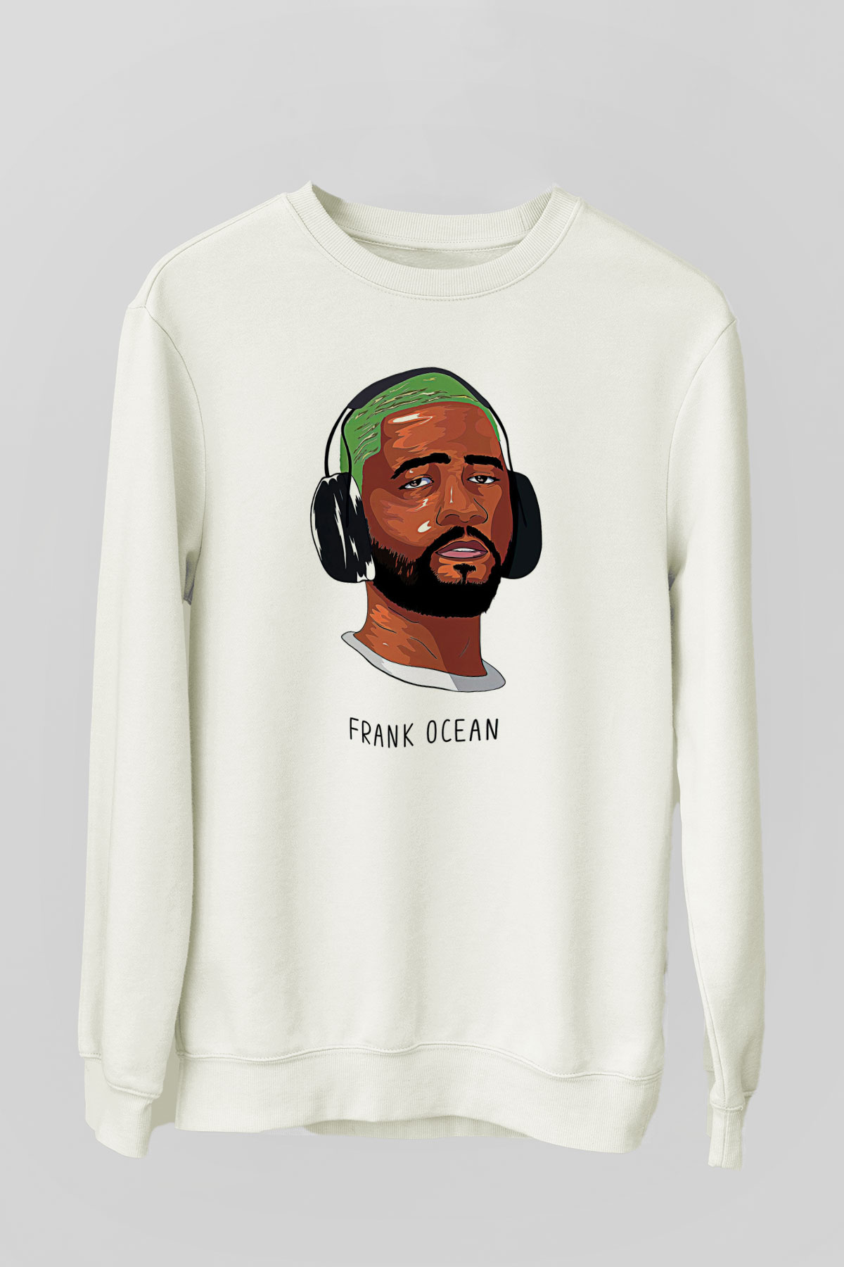 Frank Ocean Baskılı Beyaz Unisex Sweatshirt