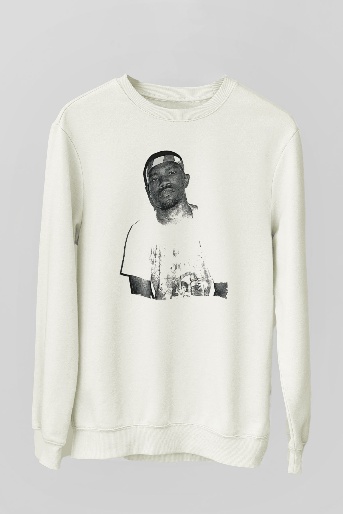 Frank Ocean Baskılı Beyaz Unisex Sweatshirt