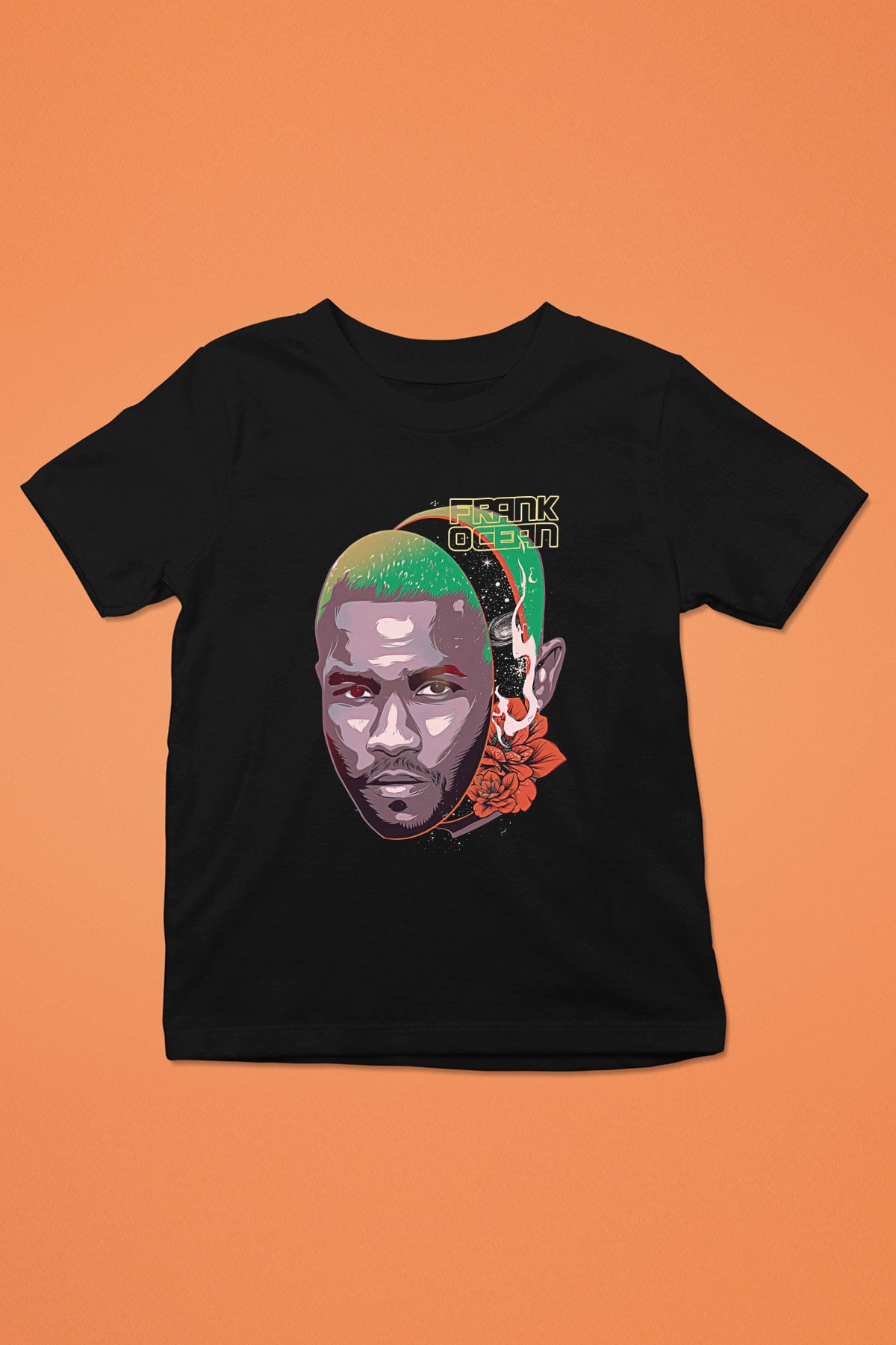 Frank Ocean Baskılı Unisex Siyah Çocuk Tişört - Tshirt