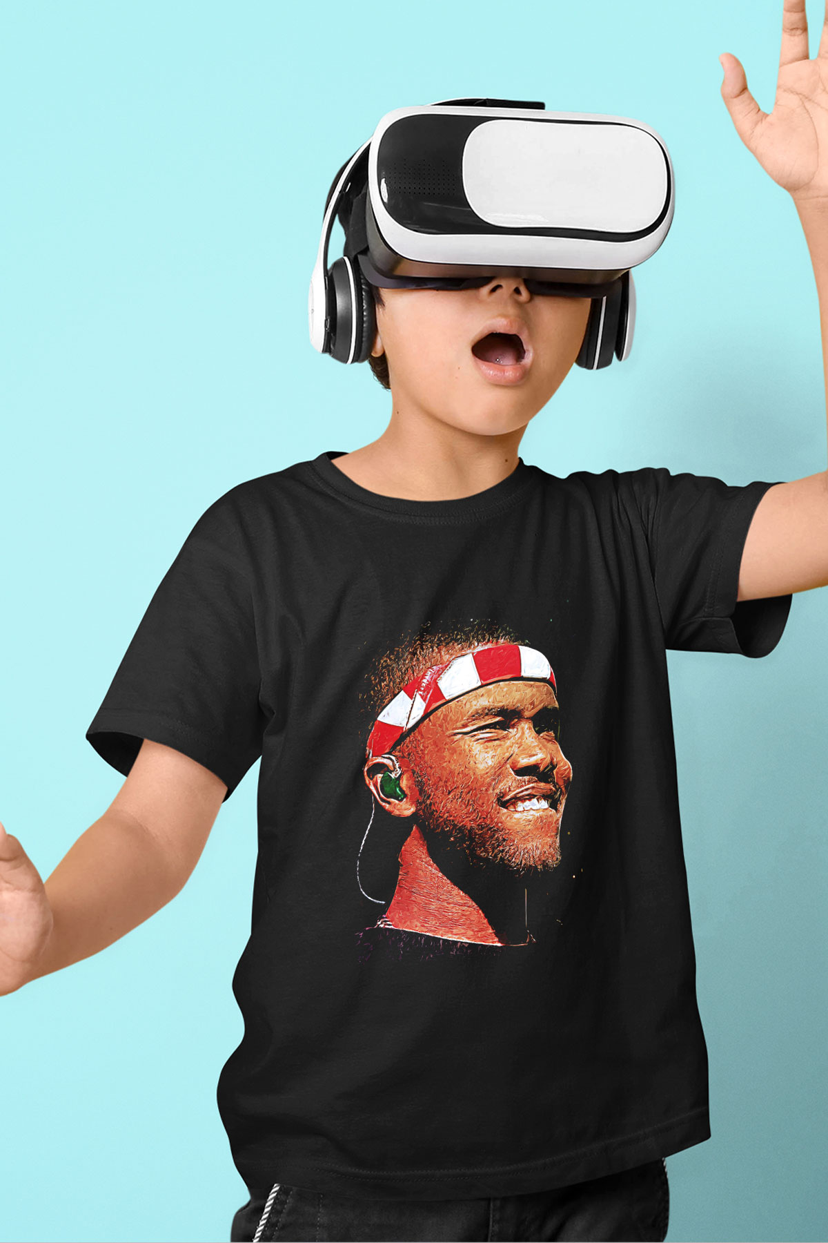 Frank Ocean Baskılı Unisex Siyah Çocuk Tişört - Tshirt
