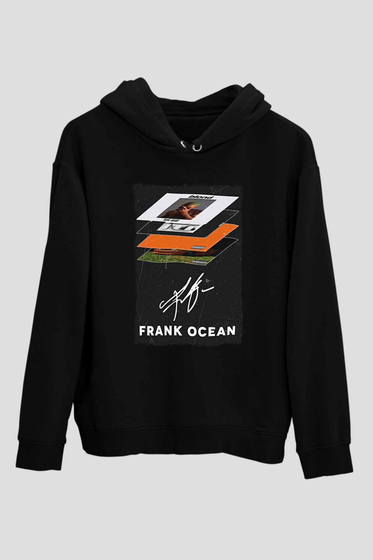 Frank Ocean Baskılı Unisex Siyah Hoodie