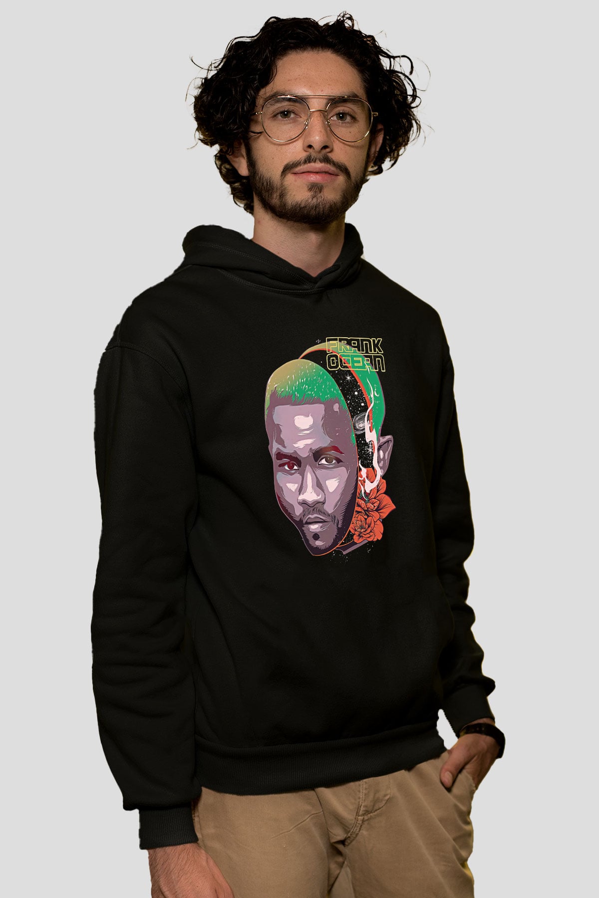 Frank Ocean Baskılı Unisex Siyah Hoodie