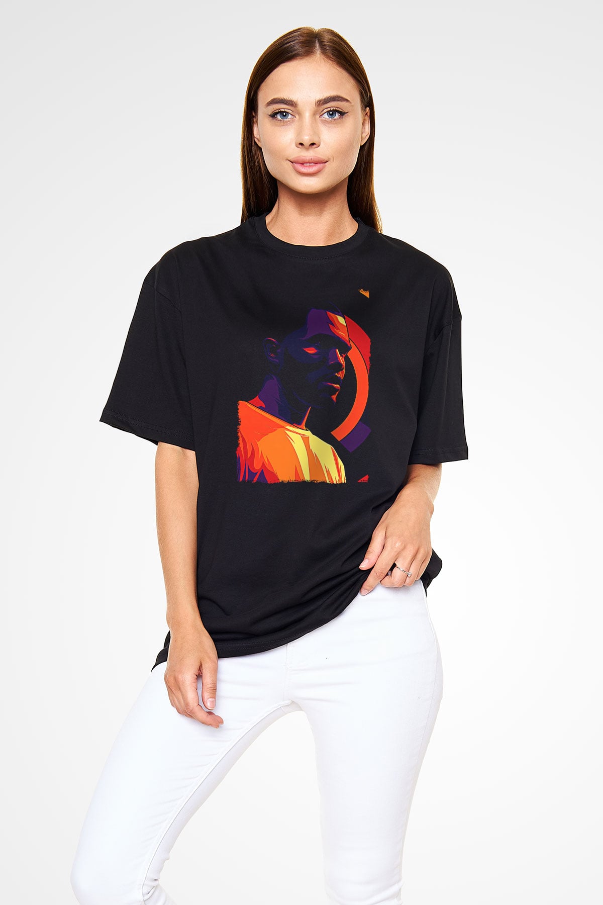 Frank Ocean Baskılı Unisex Siyah Oversize Tişört - Tshirt