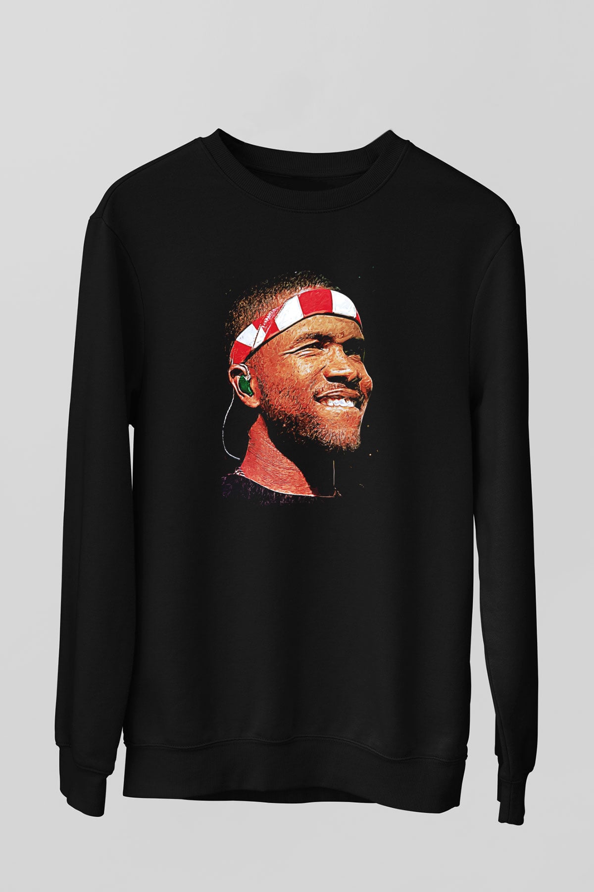 Frank Ocean Baskılı Unisex Siyah Sweatshirt