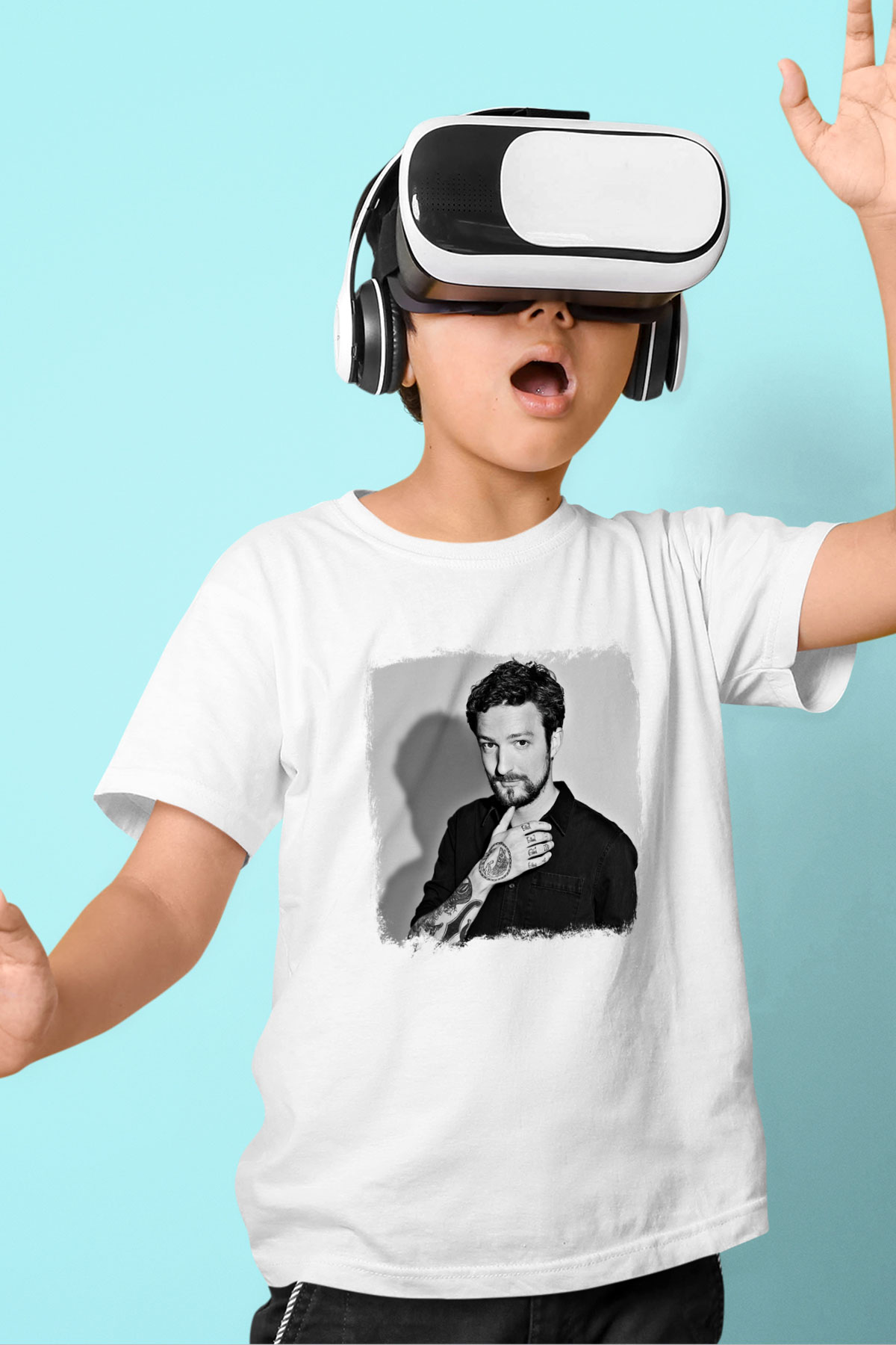Frank Turner Baskılı Unisex Beyaz Çocuk Tişört