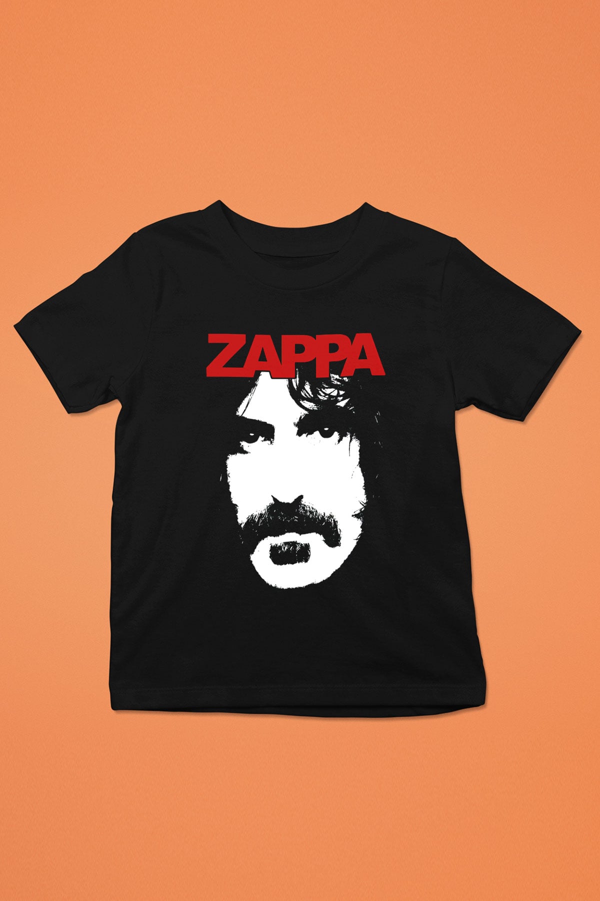 Frank Zappa Baskılı Siyah Unisex Çocuk Tişört