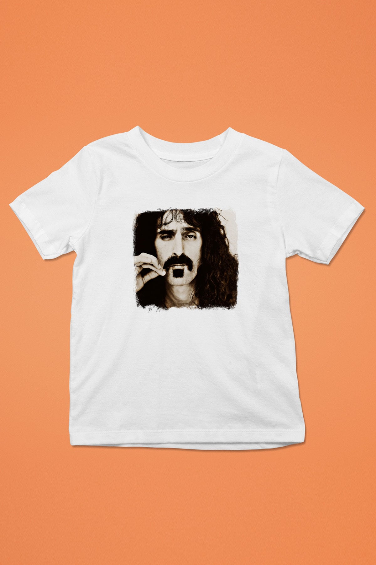 Frank Zappa Baskılı Unisex Beyaz Çocuk Tişört