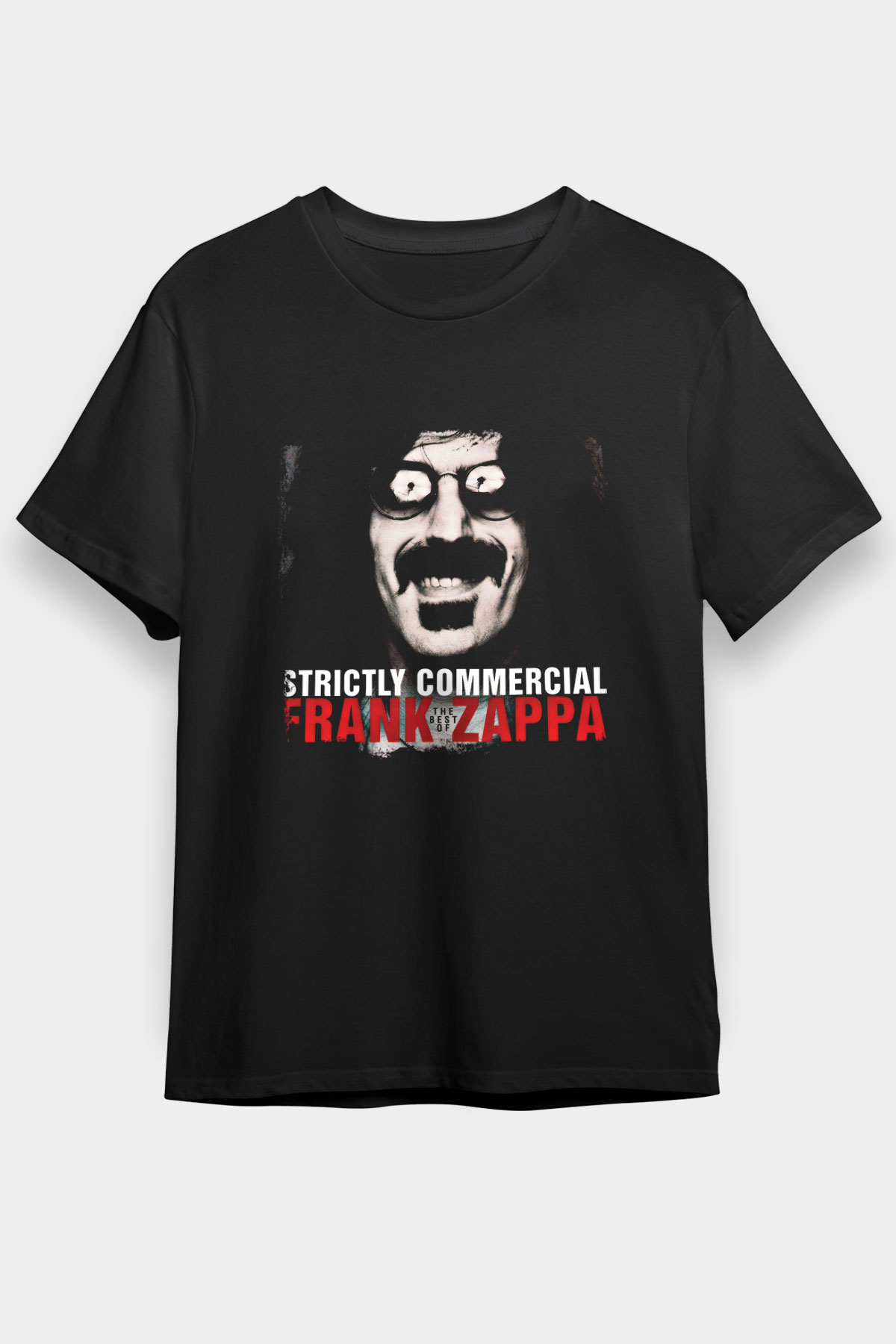 Frank Zappa Baskılı Unisex Siyah Tişört