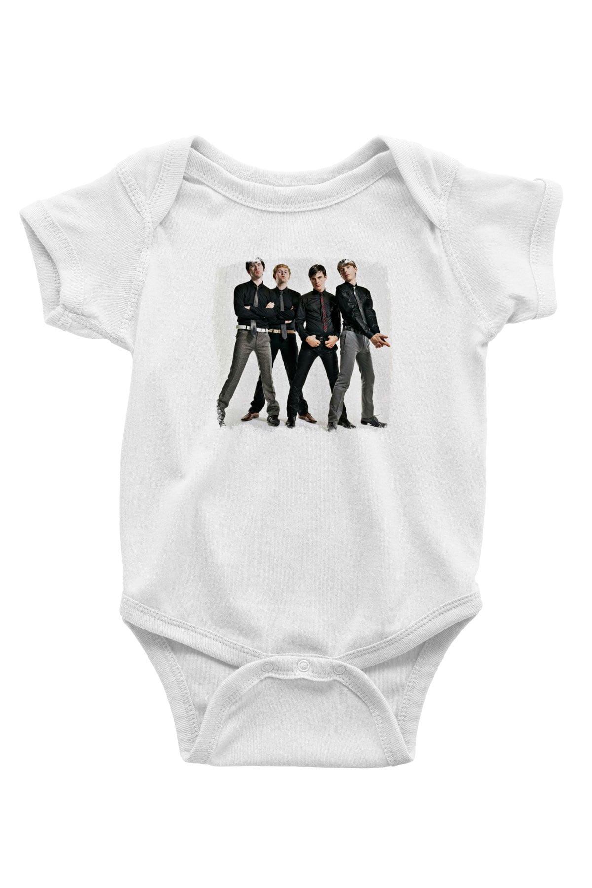 Franz Ferdinand Baskılı Unisex Beyaz Bebek Body - Zıbın