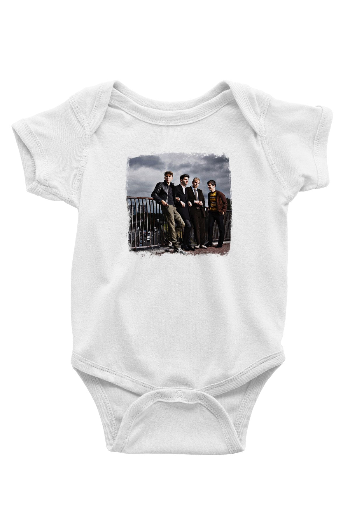 Franz Ferdinand Baskılı Unisex Beyaz Bebek Body - Zıbın