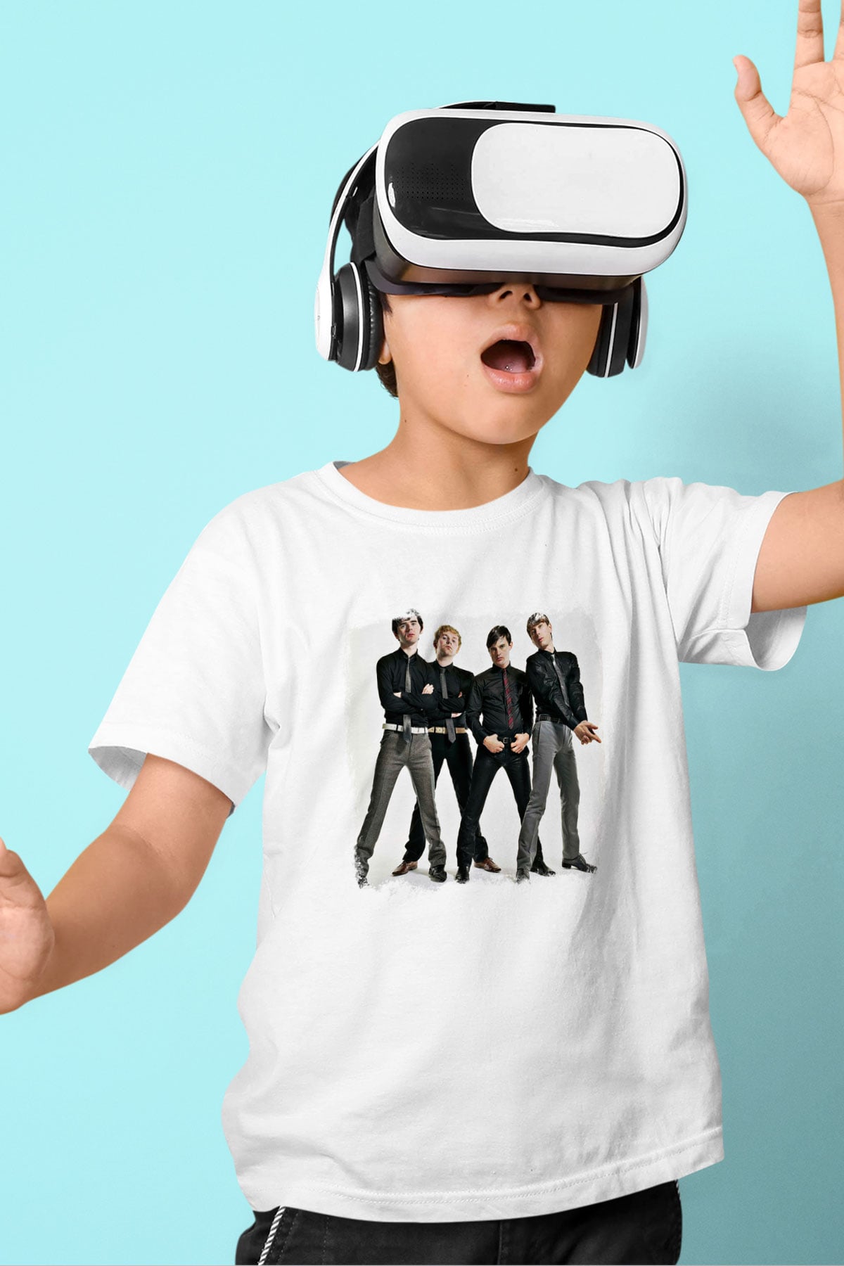 Franz Ferdinand Baskılı Unisex Beyaz Çocuk Tişört