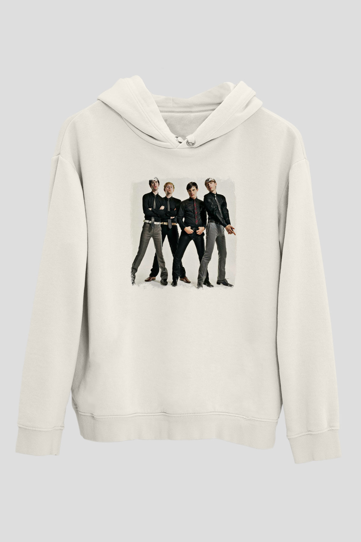 Franz Ferdinand Baskılı Unisex Beyaz Hoodie