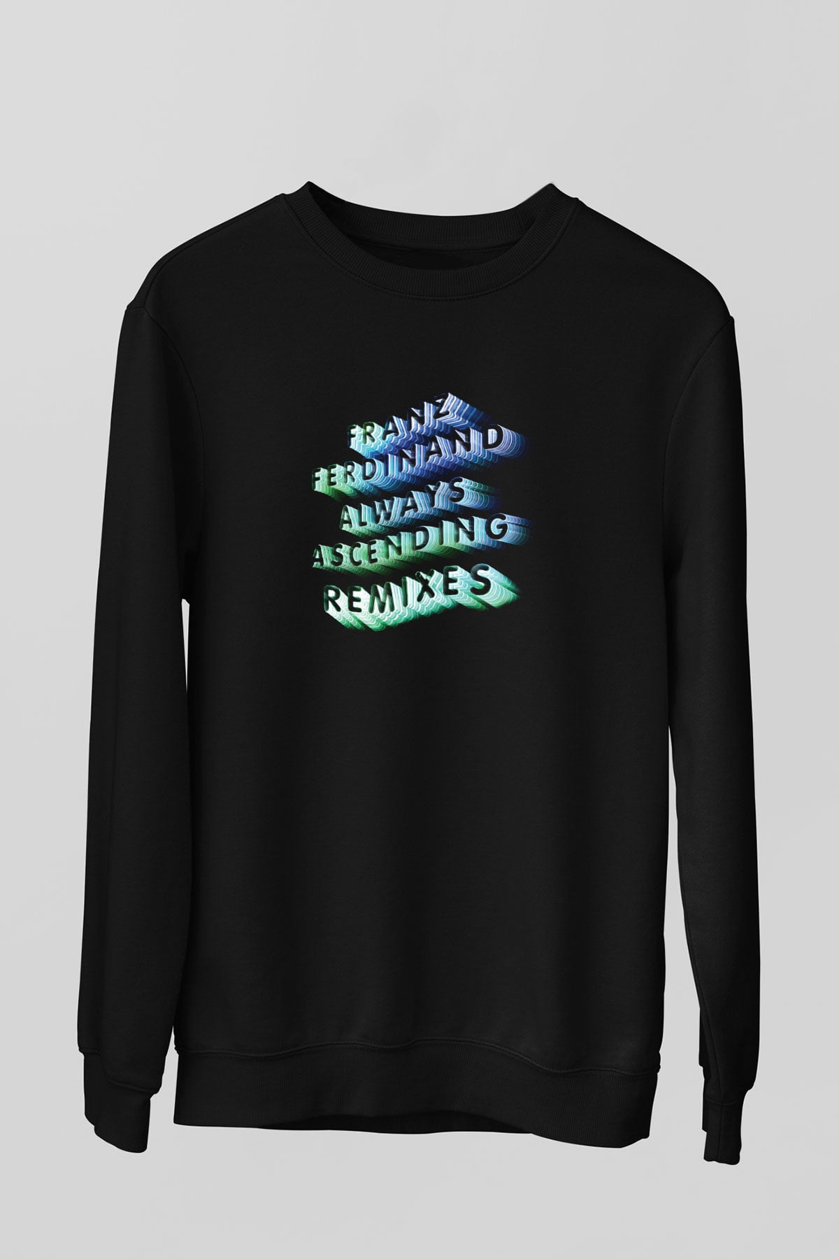 Franz Ferdinand Baskılı Unisex Siyah Sweatshirt