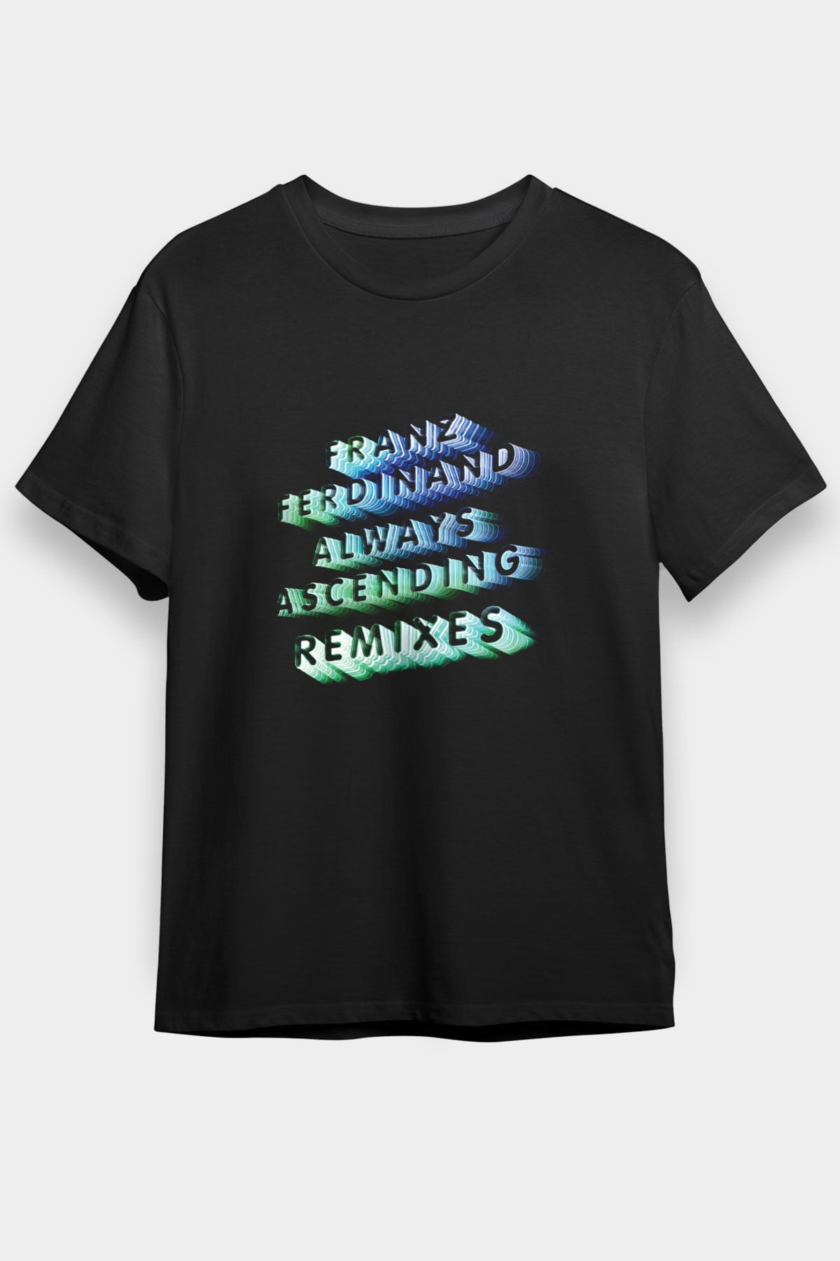 Franz Ferdinand Baskılı Unisex Siyah Tişört