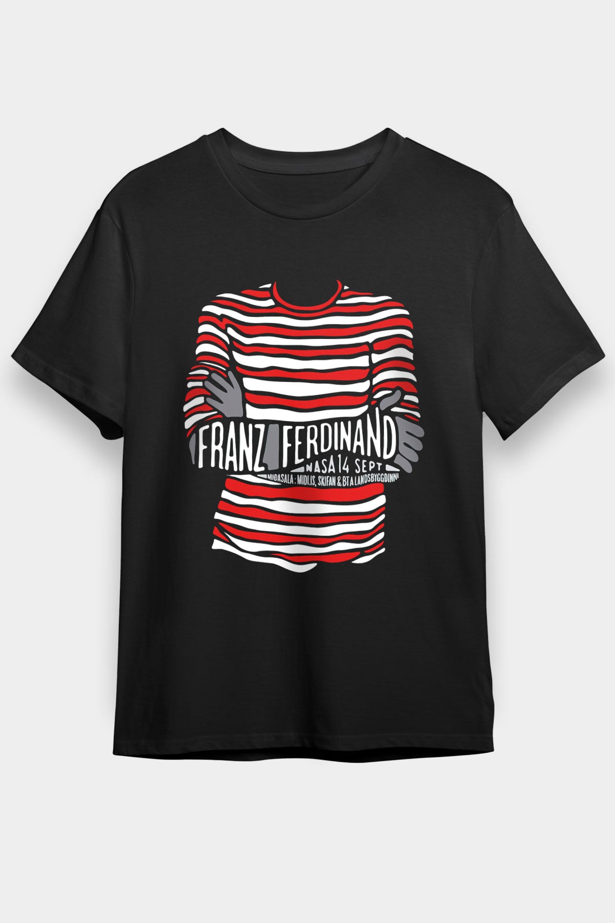 Franz Ferdinand Siyah Unisex Tişört T-Shirt - TişörtFabrikası