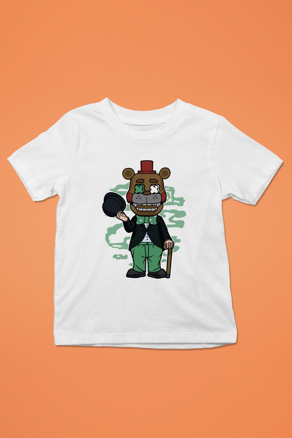 Freddy Gentlemen Baskılı Unisex Beyaz Çocuk Tişört