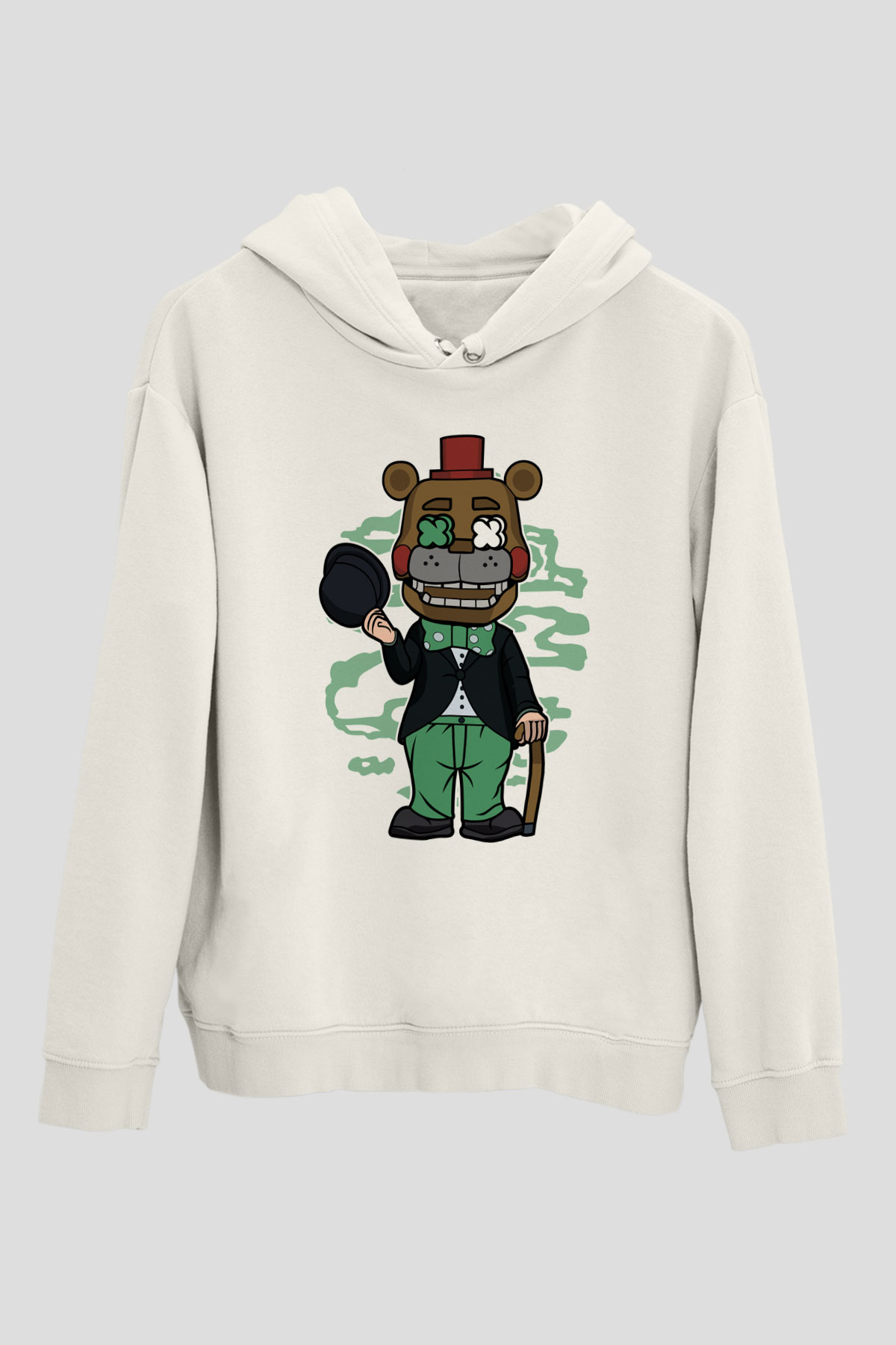 Freddy Gentlemen Baskılı Unisex Beyaz Hoodie