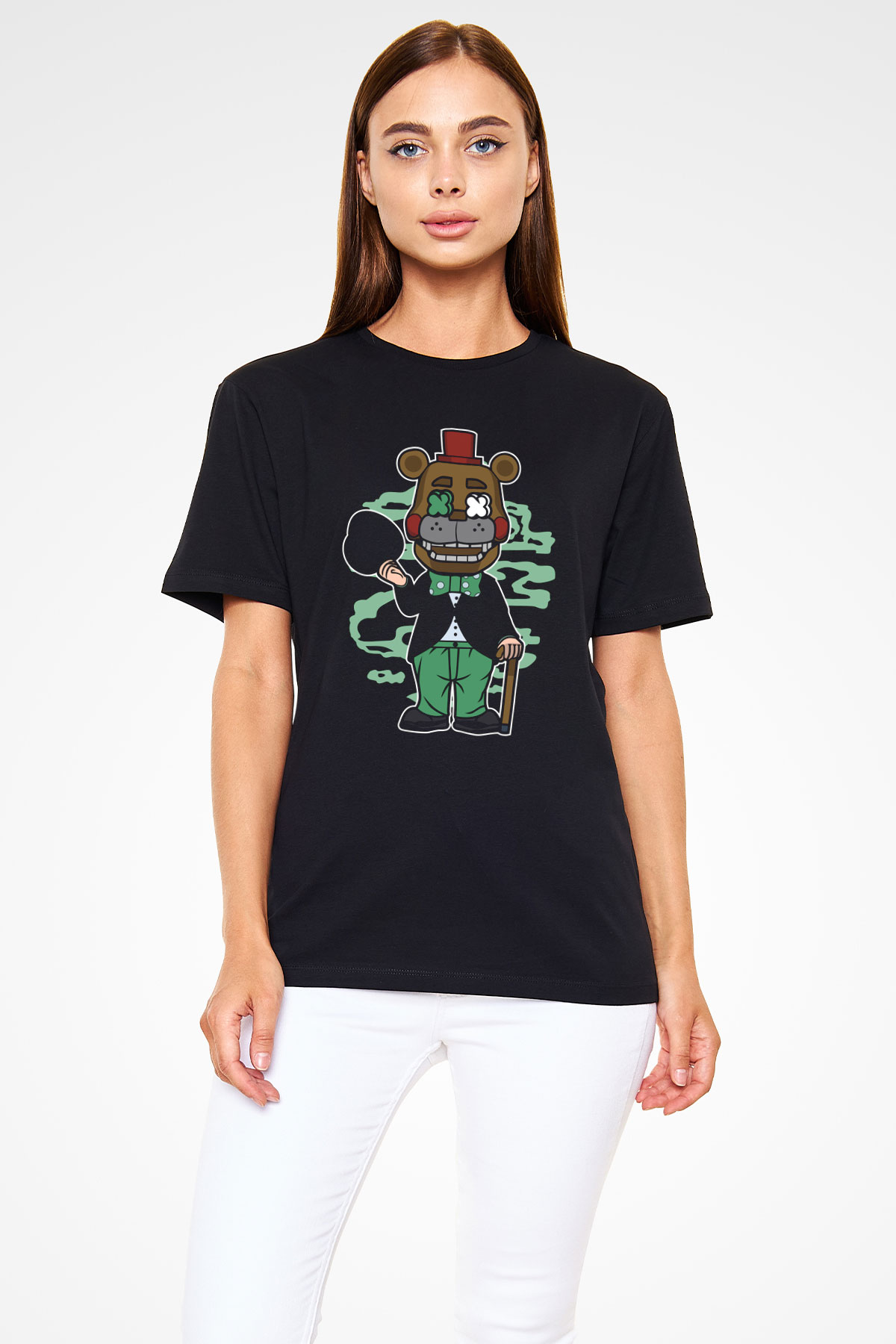 Freddy Gentlemen Baskılı Unisex Siyah Tişört