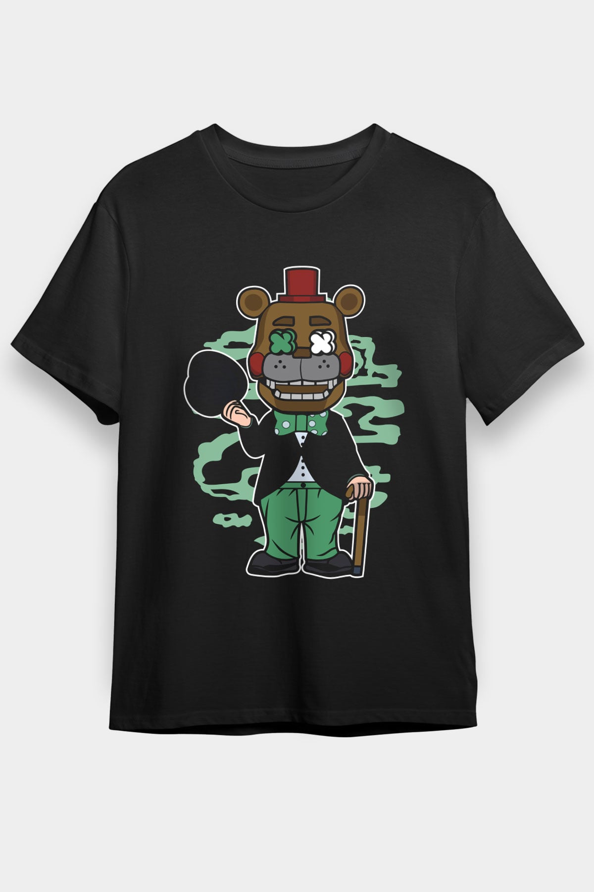 Freddy Gentlemen Baskılı Unisex Siyah Tişört