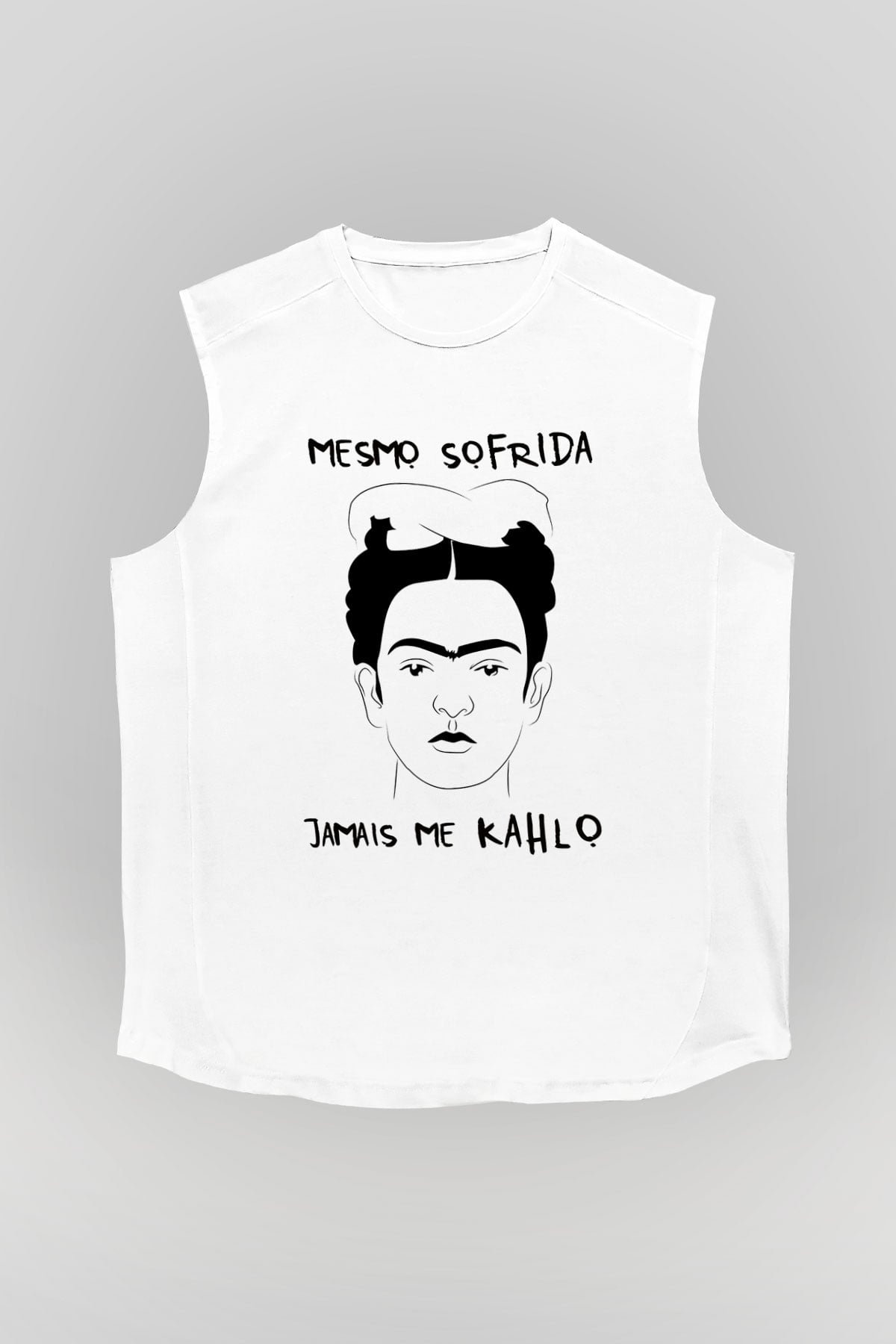 Frida Kahlo Beyaz Unisex Kolsuz Tişört
