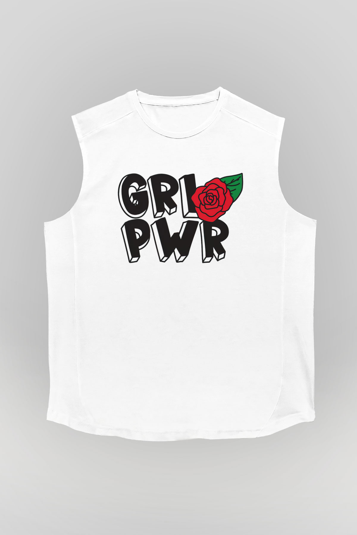 Frida Kahlo Girl Power - Grl Pwr Beyaz Unisex Kolsuz Tişört