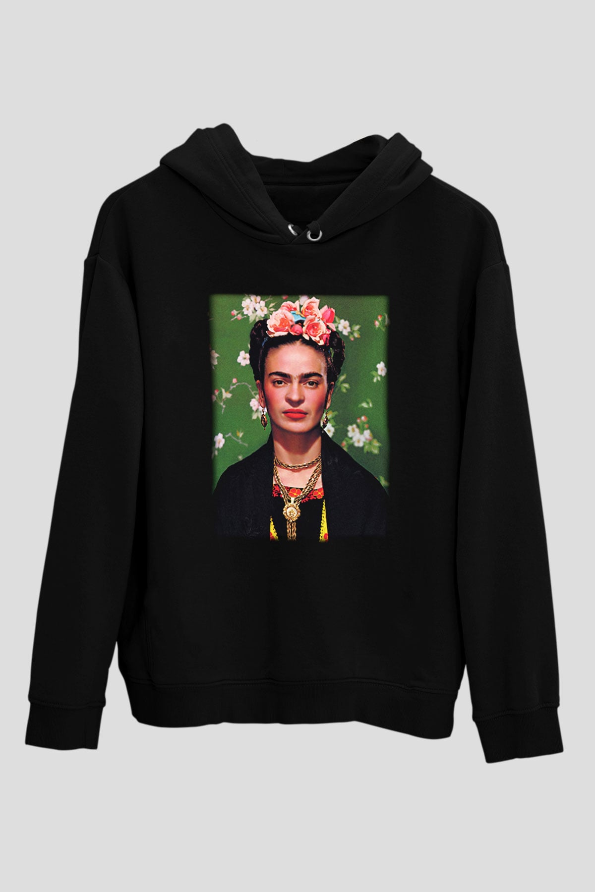 Frida Kahlo Siyah Unisex Hoodie