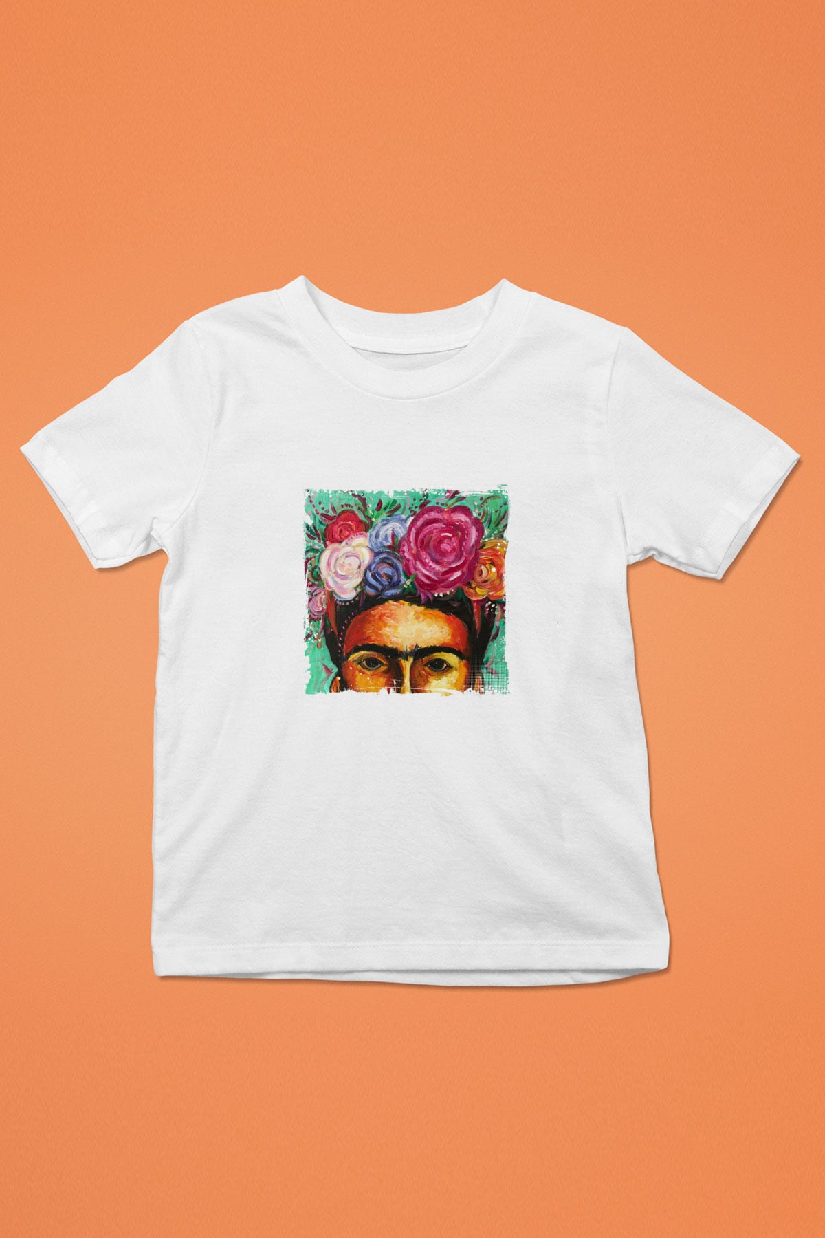 Frida Kahlo Unisex Baskılı Beyaz Çocuk Tişört