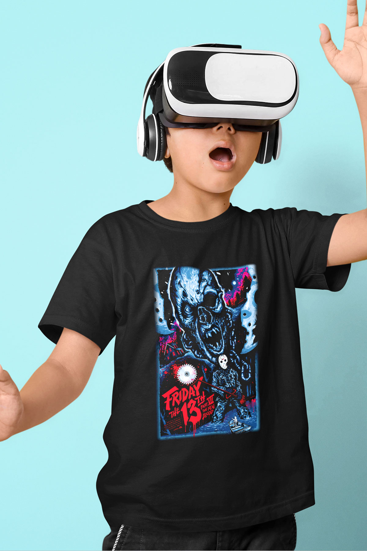 Friday the 13th 13.Cuma Baskılı Siyah Unisex Çocuk Tişört