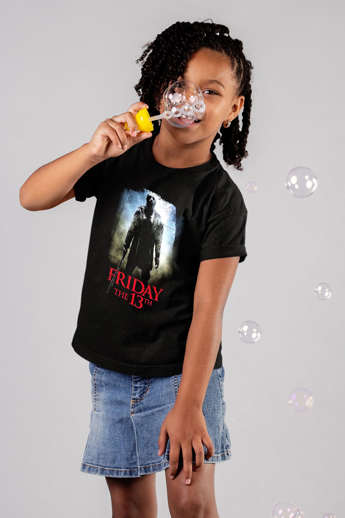 Friday the 13th 13.Cuma Baskılı Siyah Unisex Çocuk Tişört