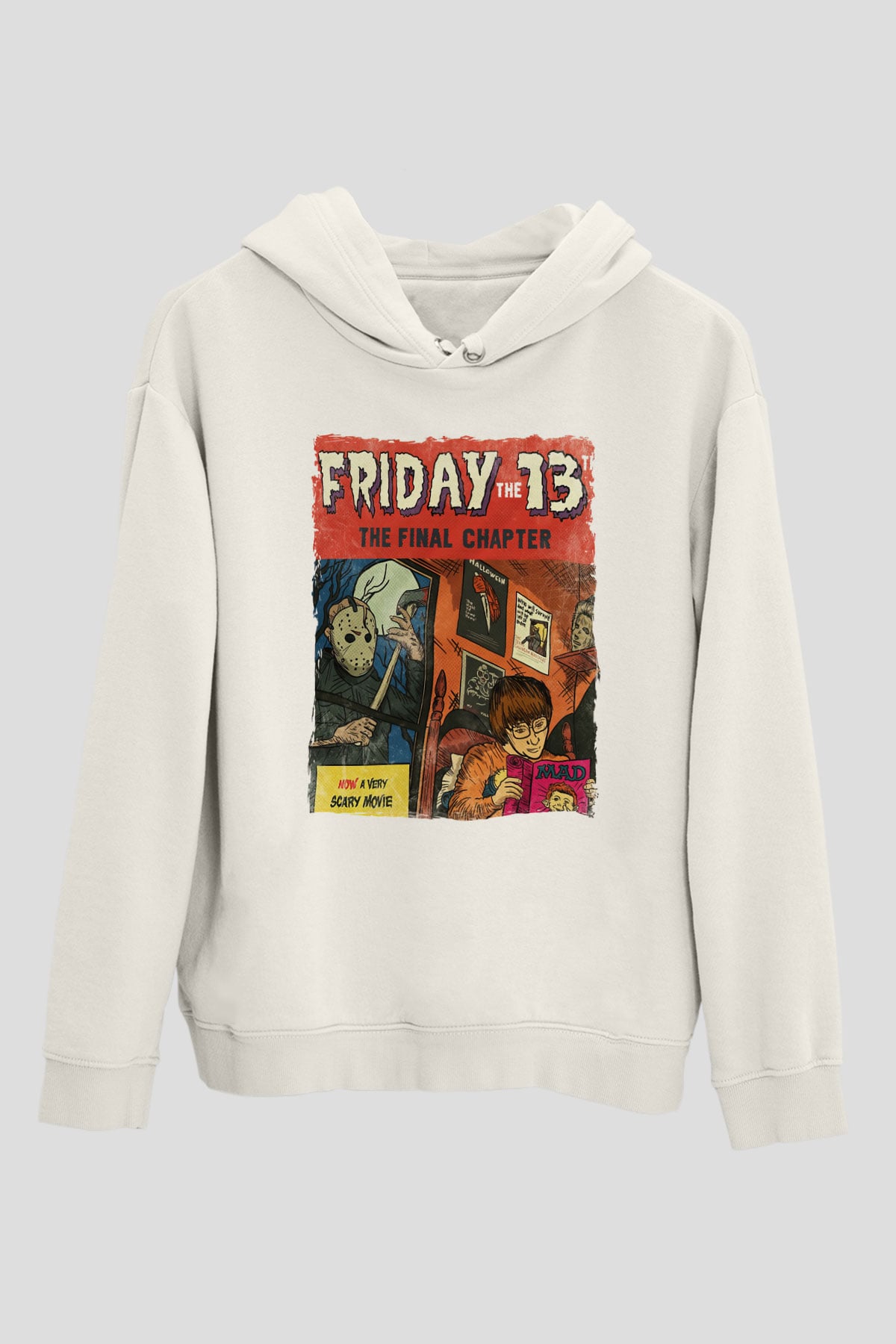 Friday the 13th 13.Cuma Beyaz Unisex Hoodie