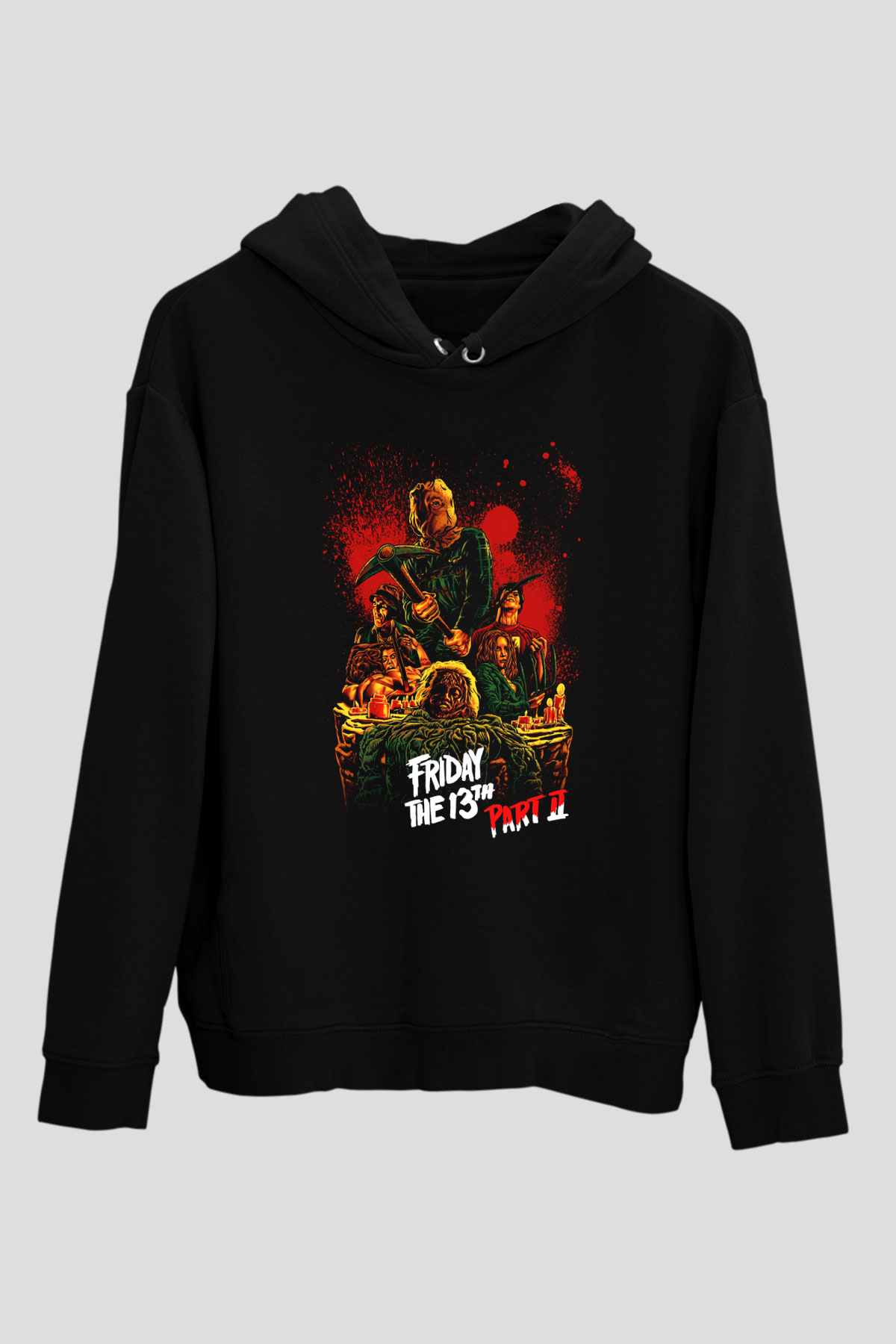 Friday the 13th 13.Cuma Siyah Unisex Kapüşonlu Sweatshirt