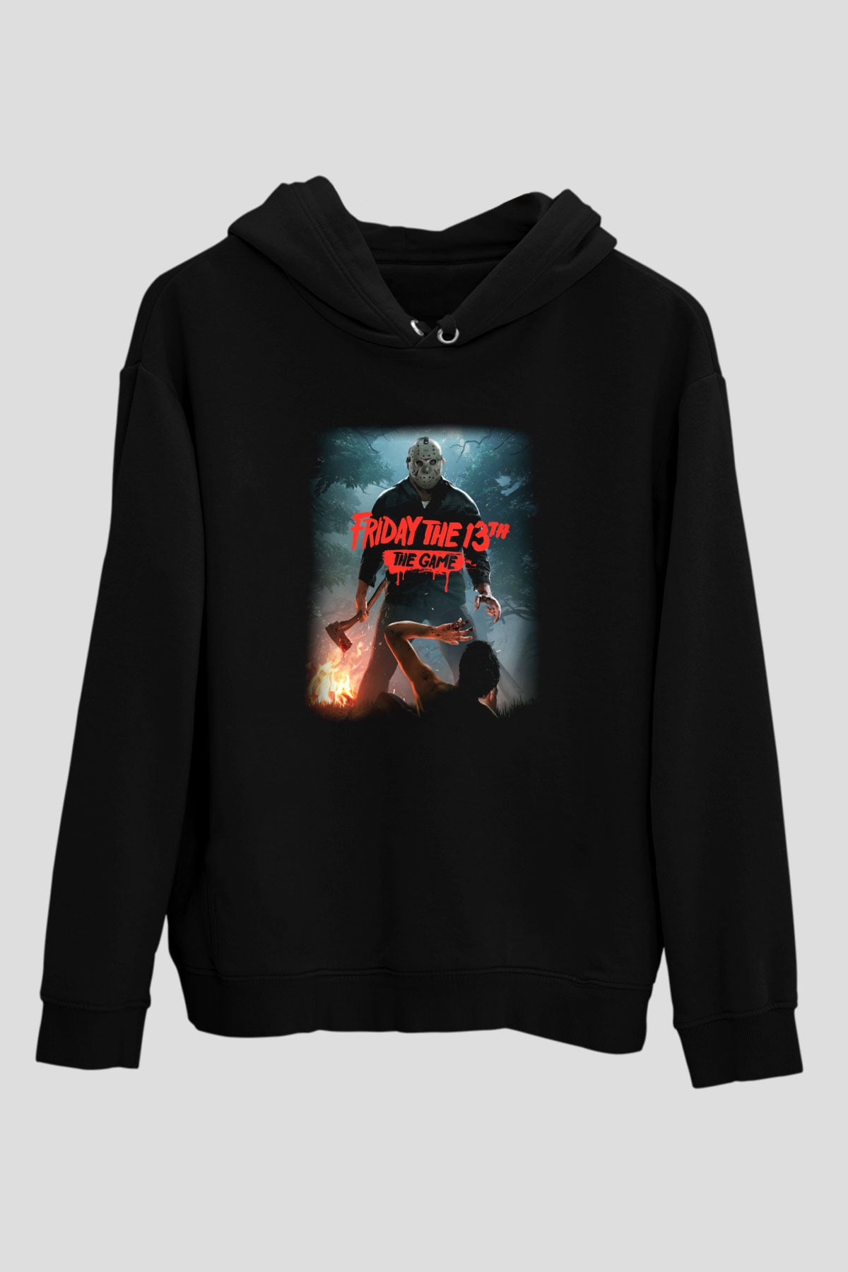 Friday the 13th 13.Cuma Siyah Unisex Kapüşonlu Sweatshirt