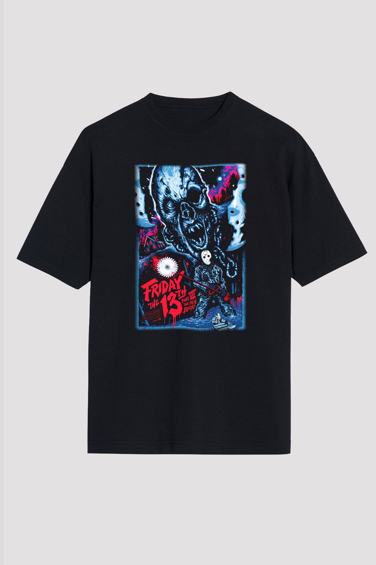 Friday the 13th 13.Cuma Siyah Unisex Oversize Tişört
